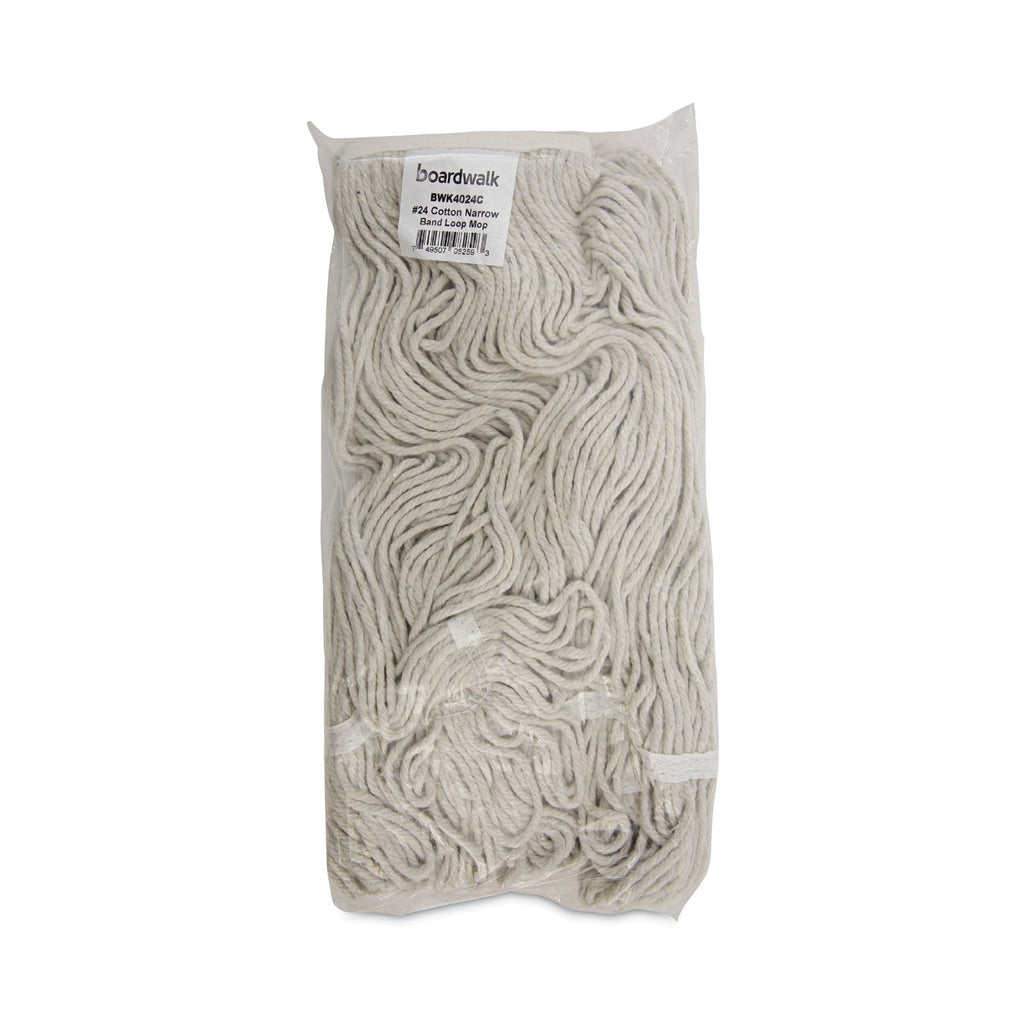 Boardwalk Pro Loop Web/Tailband Wet Mop Head, Cotton, 12/Carton