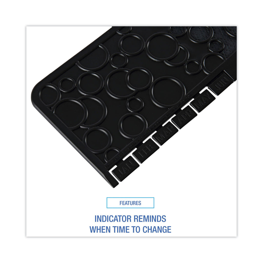 Boardwalk Commode Mat 2.0, Absorbant, Rubber, 22 x 22, Black, 6/Carton