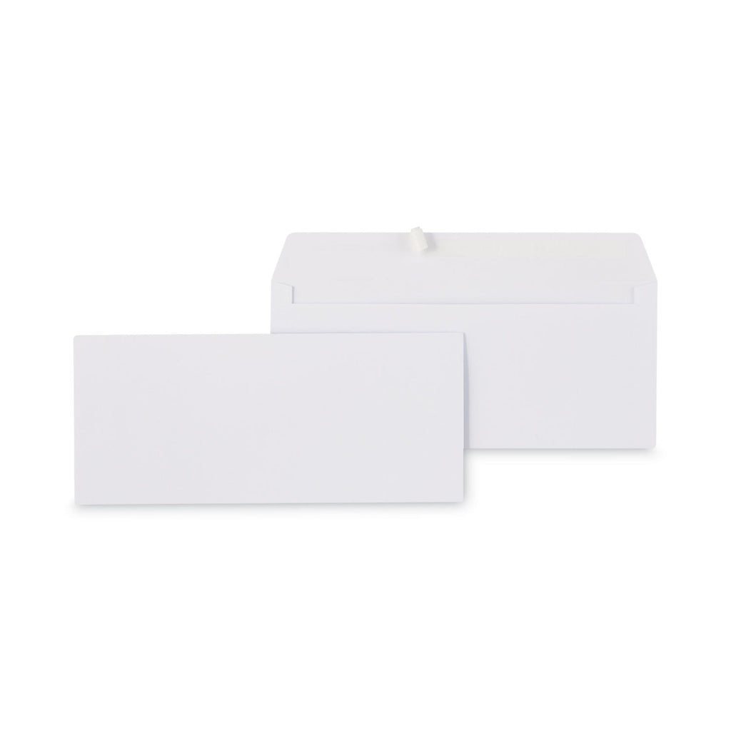 Universal Peel Seal Strip Business Envelope, #10, Square Flap, Self-Adhesive Closure, 4.13 x 9.5, White, 100/Box