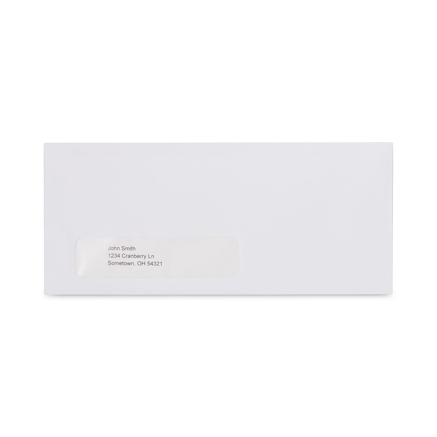 Universal Open-Side Business Envelope, 1 Window, #10, Commercial Flap, Gummed Closure, 4.13 x 9.5, White, 250/Box
