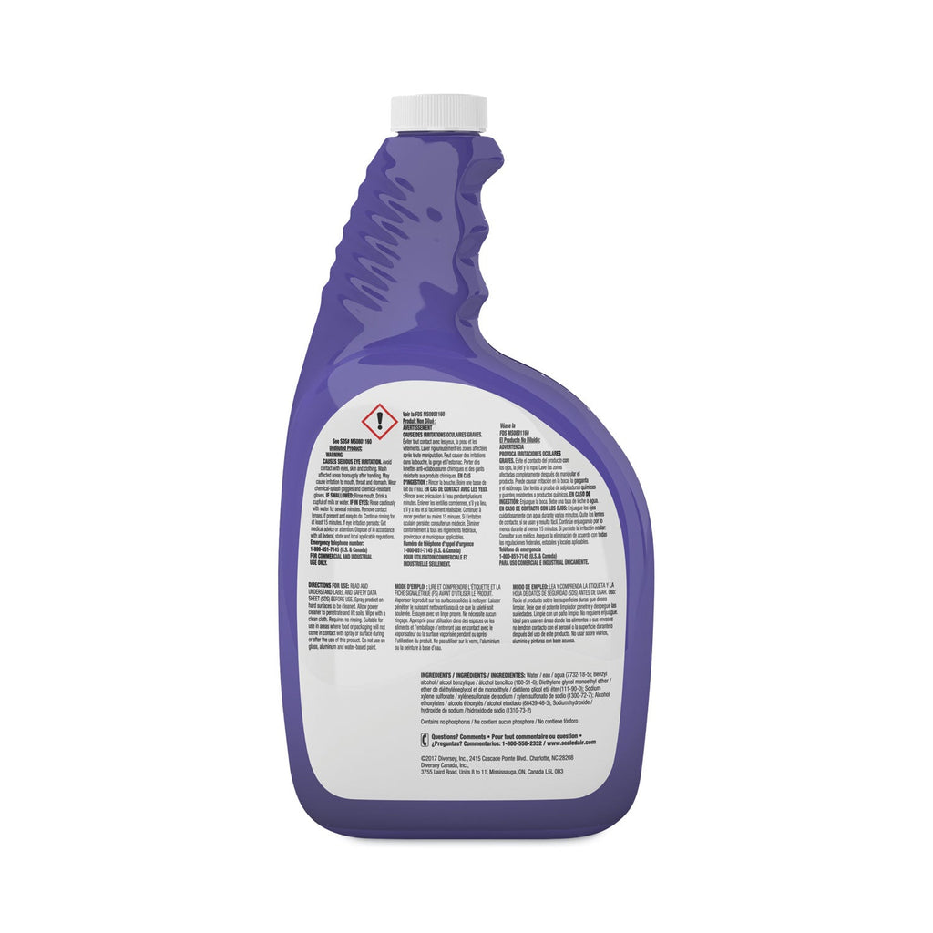 Diversey Whistle Plus Professional Multi-Purpose Cleaner/Degreaser, Citrus, 32 oz Spray Bottle, 4/Carton