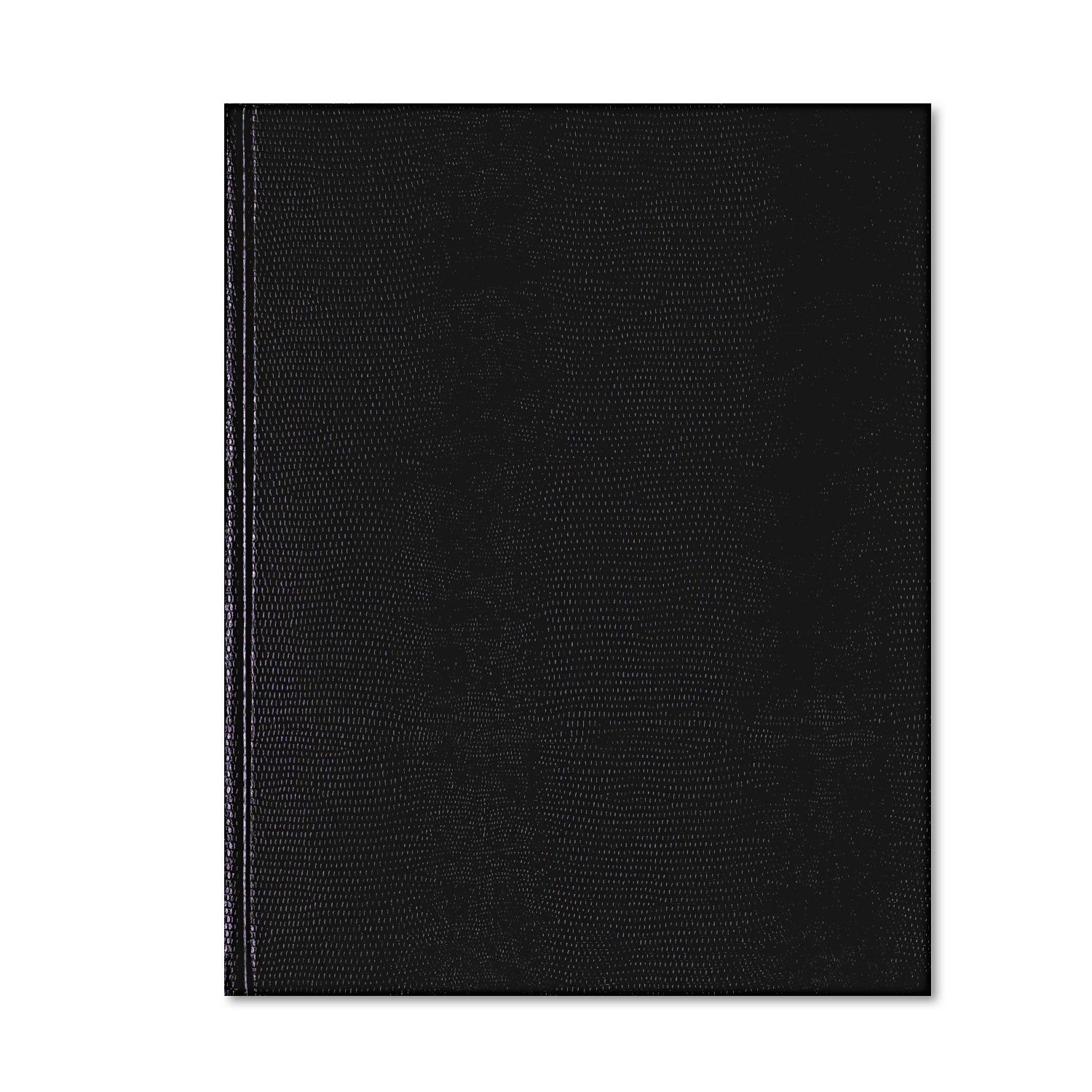 Blueline Executive Notebook, Ribbon Bookmark, 1 Subject, Medium/College Rule, Black Cover, 10.75 x 8.5, 75 Sheets