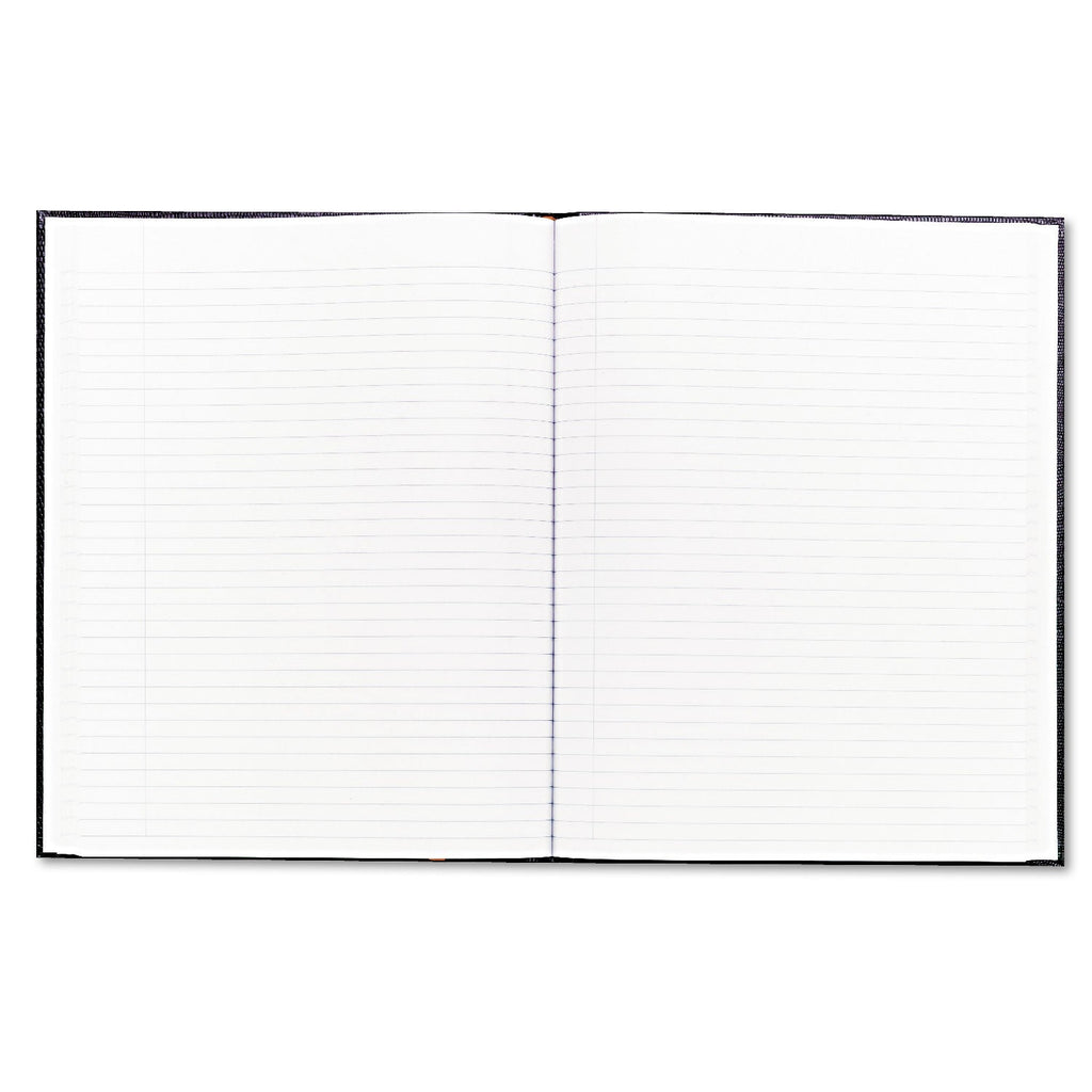 Blueline Executive Notebook, Ribbon Bookmark, 1 Subject, Medium/College Rule, Black Cover, 10.75 x 8.5, 75 Sheets