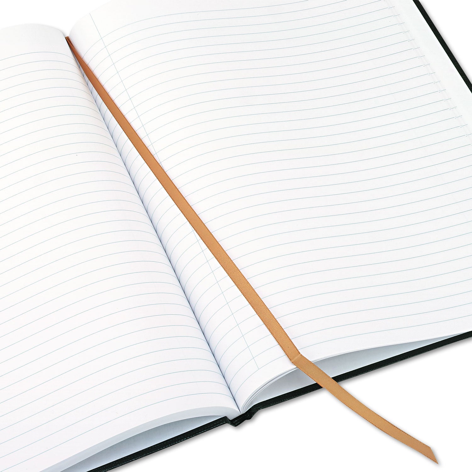 Blueline Executive Notebook, Ribbon Bookmark, 1 Subject, Medium/College Rule, Black Cover, 10.75 x 8.5, 75 Sheets