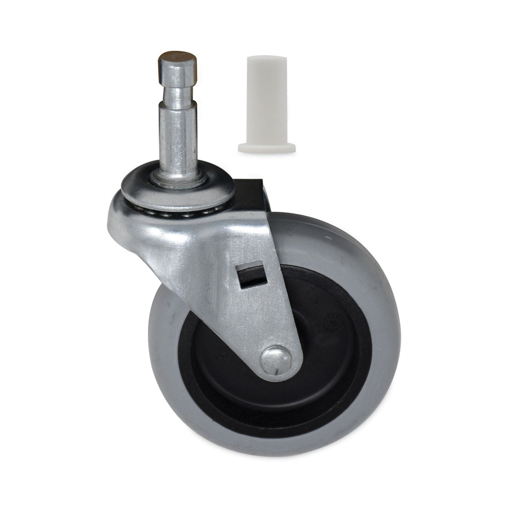 Rubbermaid Mop Bucket/Wringer Replacement Caster, Grip Ring Type C Stem, 3" Wheel, Gray/Silver