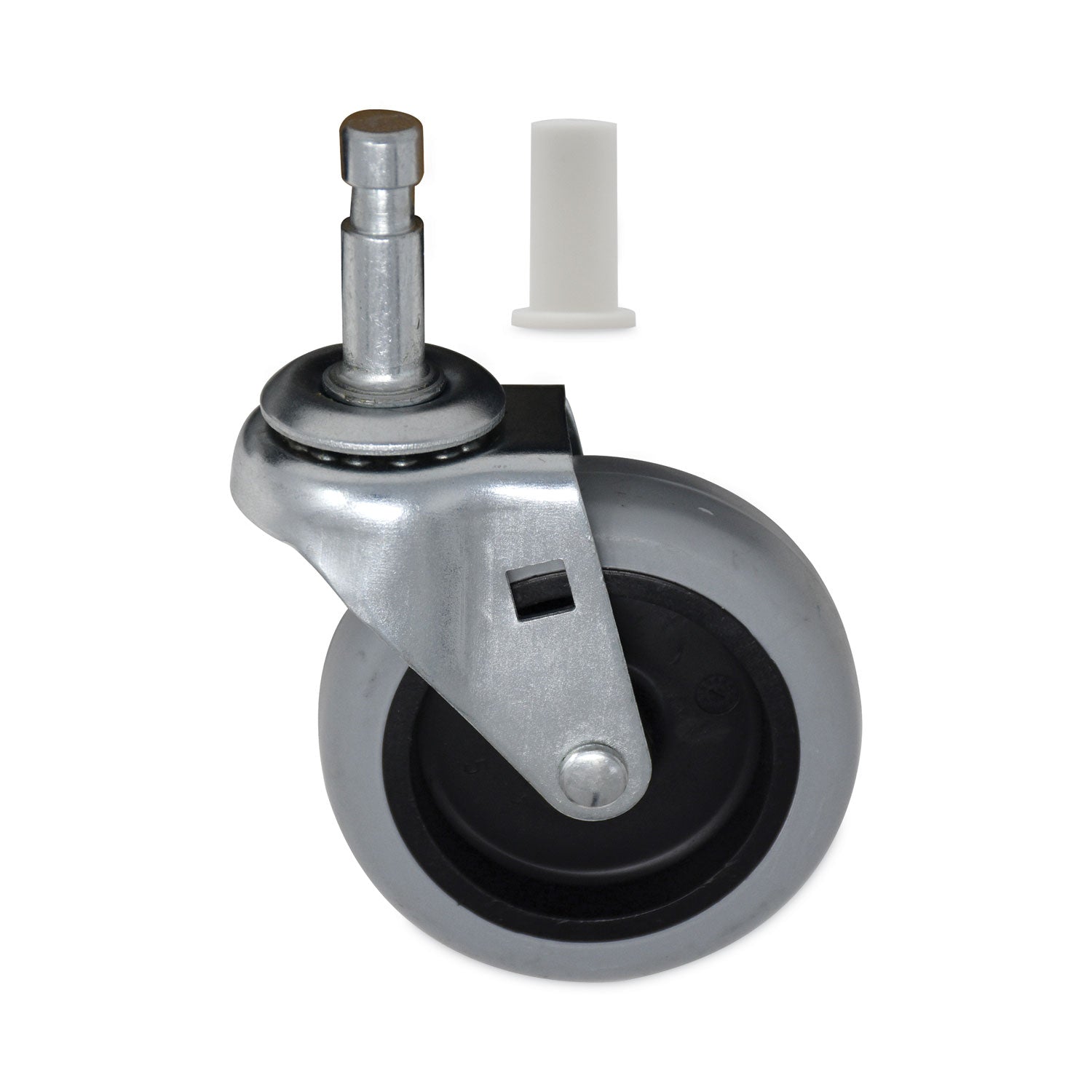 Rubbermaid Mop Bucket/Wringer Replacement Caster, Grip Ring Type C Stem, 3" Wheel, Gray/Silver