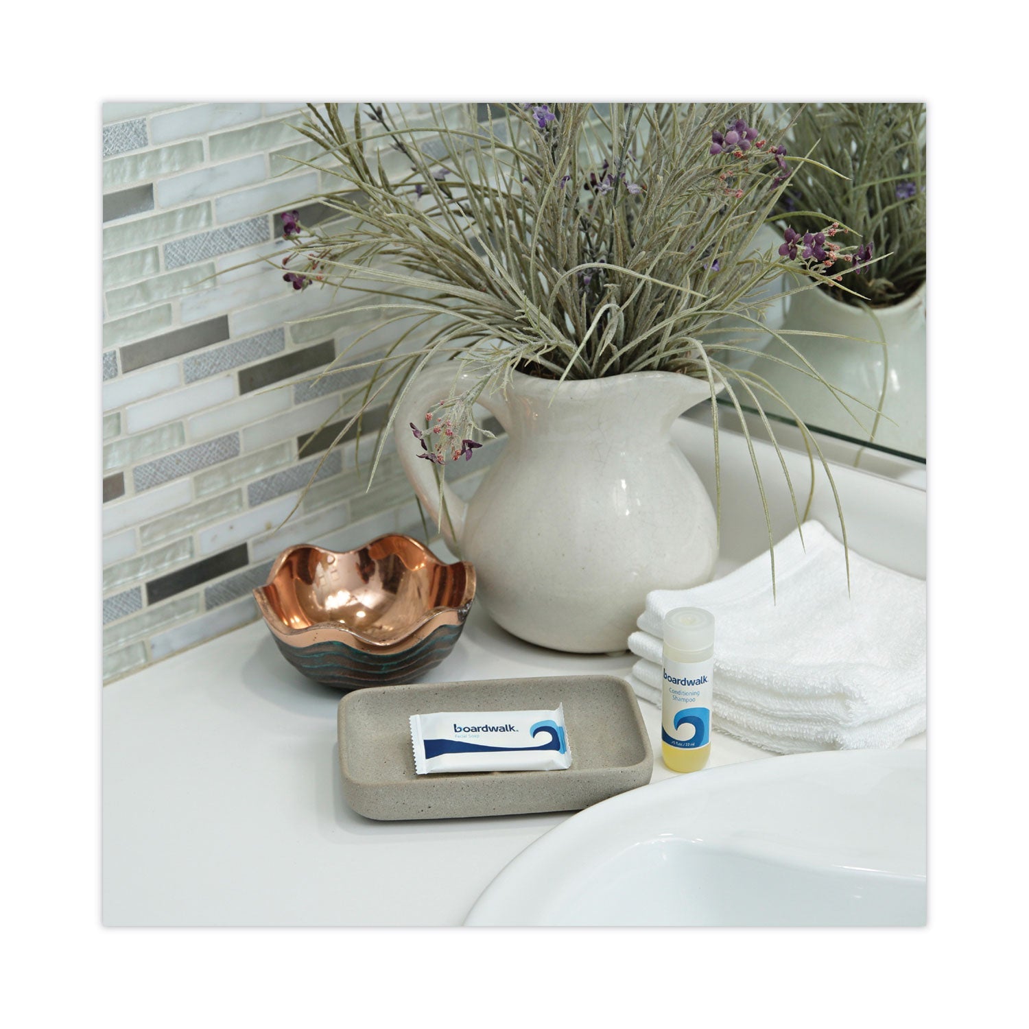 Boardwalk Face and Body Soap, Flow Wrapped, Floral Fragrance, # 3/4 Bar, 1,000/Carton