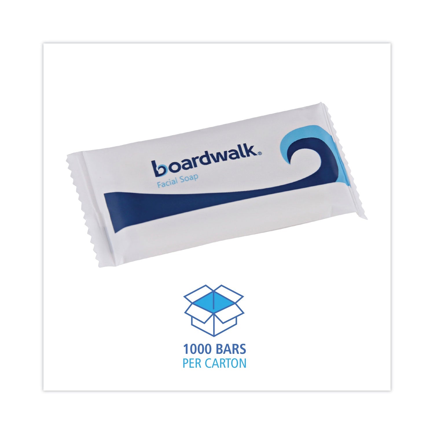 Boardwalk Face and Body Soap, Flow Wrapped, Floral Fragrance, # 3/4 Bar, 1,000/Carton