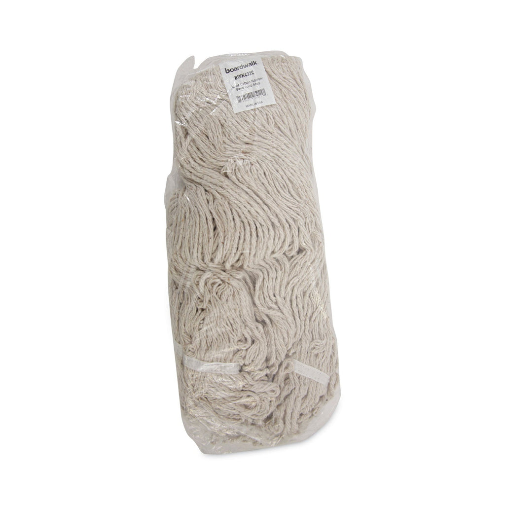 Boardwalk Mop Head, Pro Loop Web/Tailband, Premium Standard Head, Cotton, 32-Oz., White