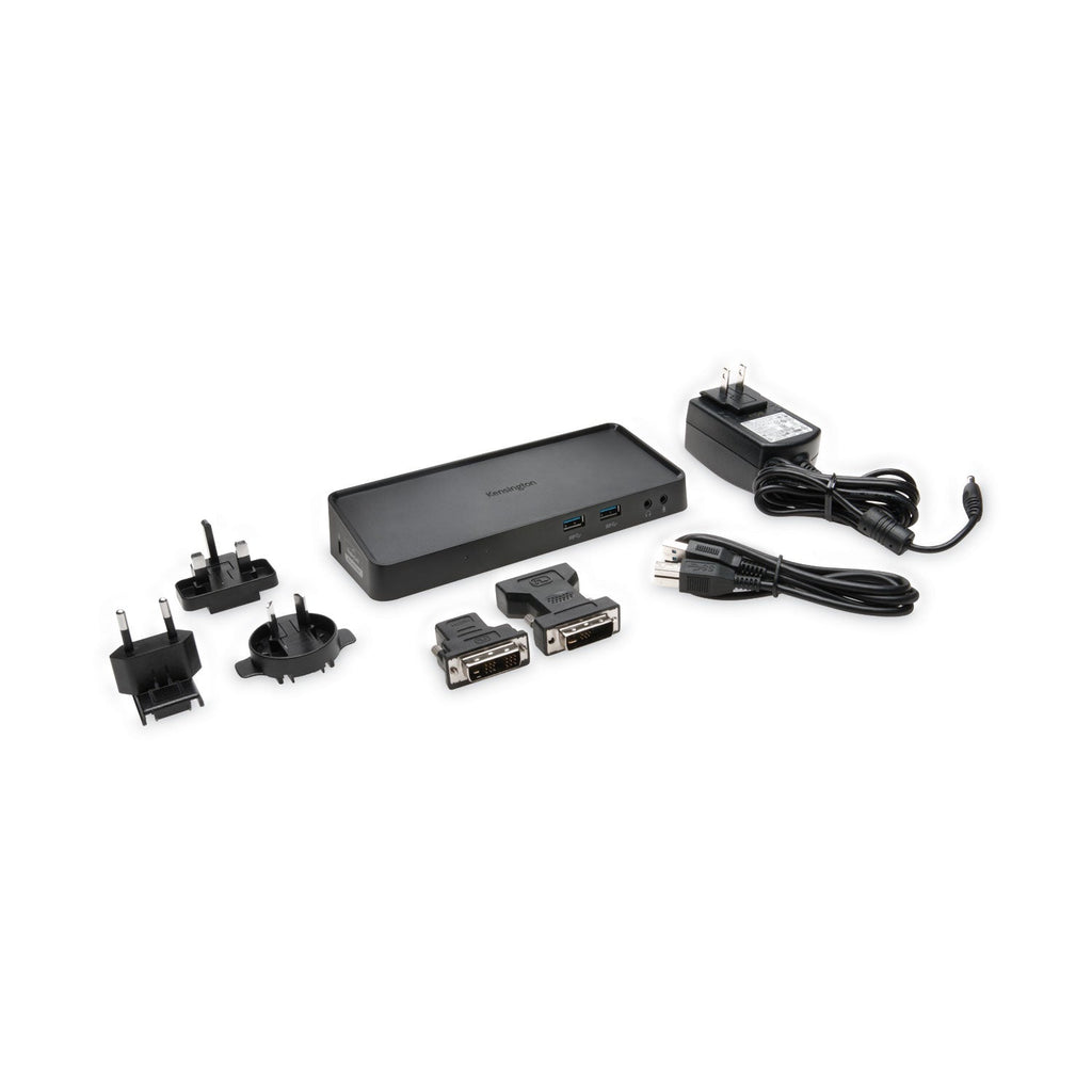 Kensington SD3600 5 Gbps USB 3.0 Dual 2K Docking Station, Black