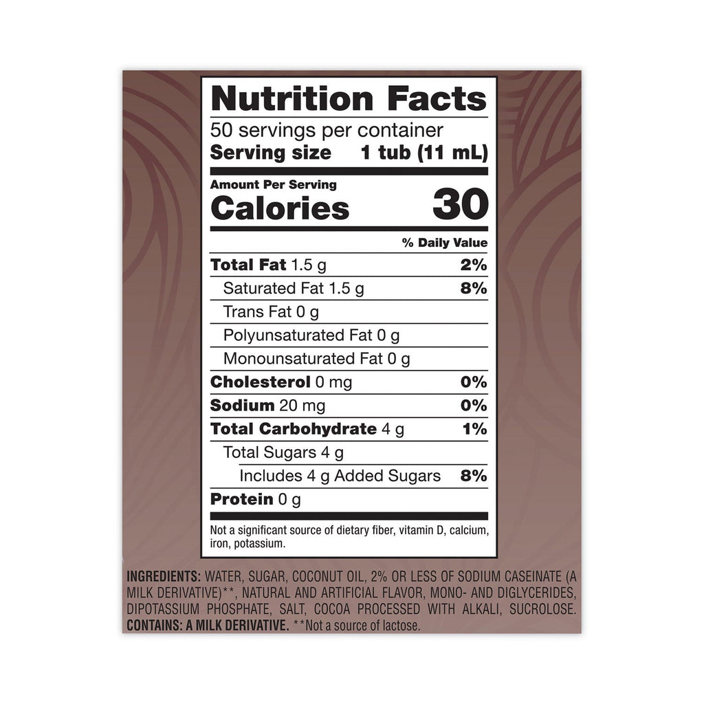 Coffee mate Liquid Coffee Creamer, Salted Caramel Chocolate, 0.38 oz Mini Cups, 50/Box, 4 Boxes/Carton, 200 Total/Carton