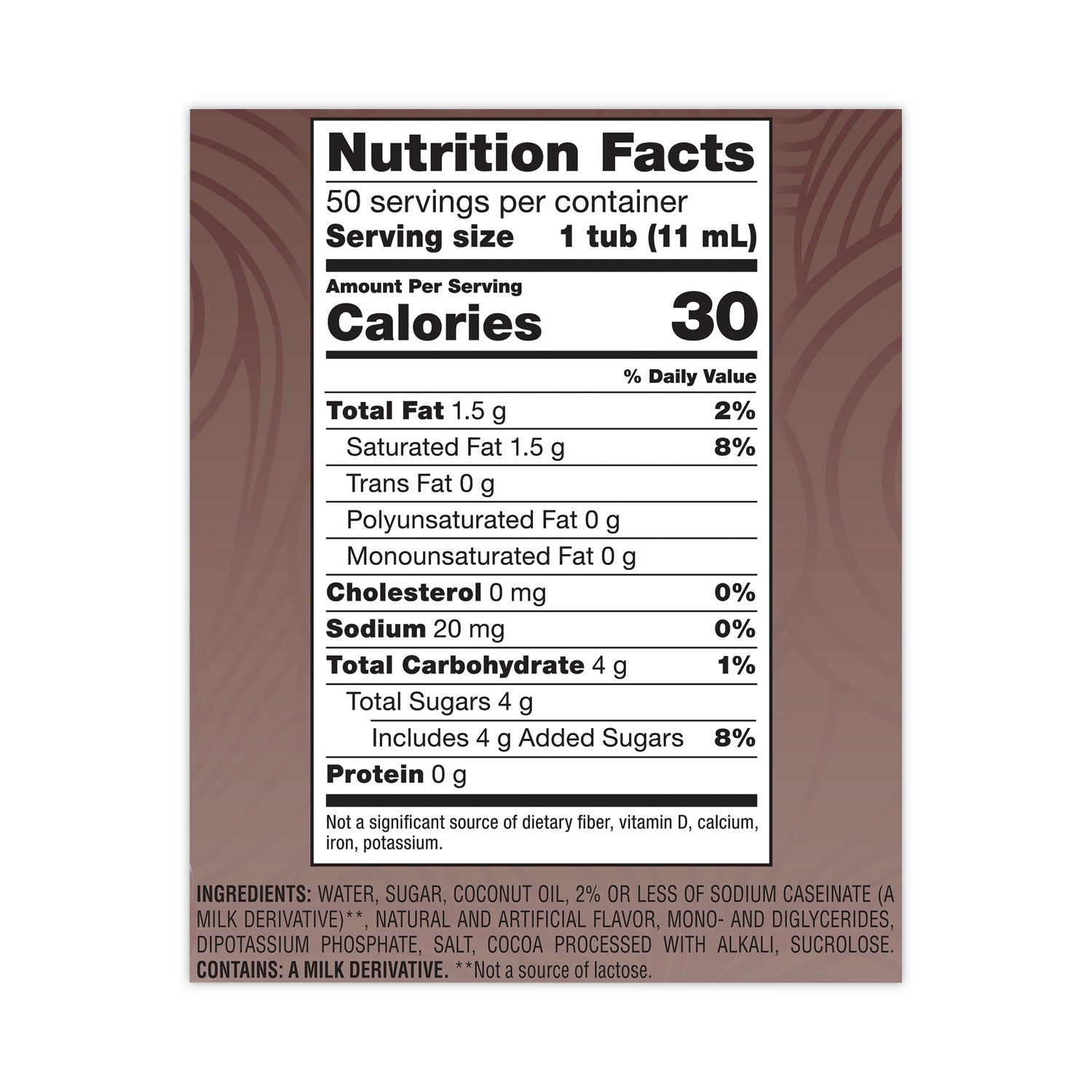 Coffee mate Liquid Coffee Creamer, Salted Caramel Chocolate, 0.38 oz Mini Cups, 50/Box, 4 Boxes/Carton, 200 Total/Carton