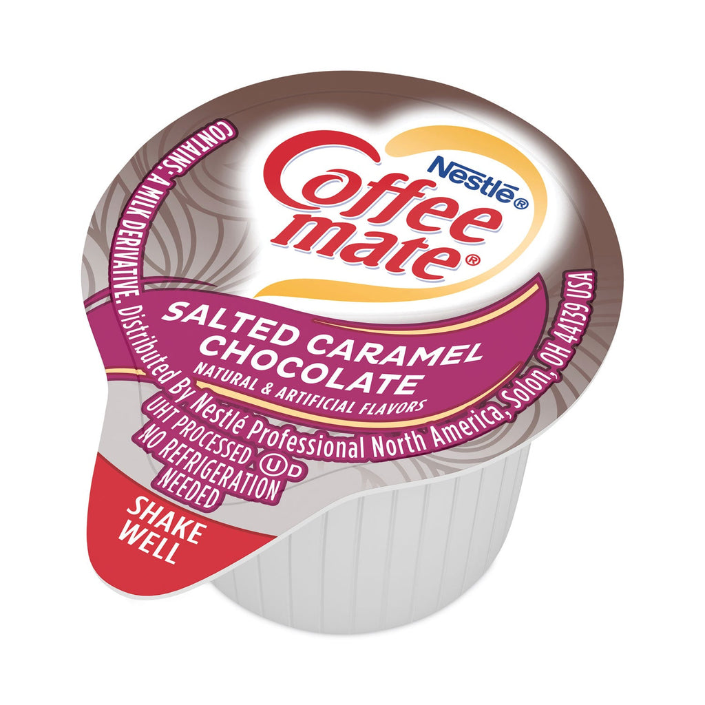 Coffee mate Liquid Coffee Creamer, Salted Caramel Chocolate, 0.38 oz Mini Cups, 50/Box