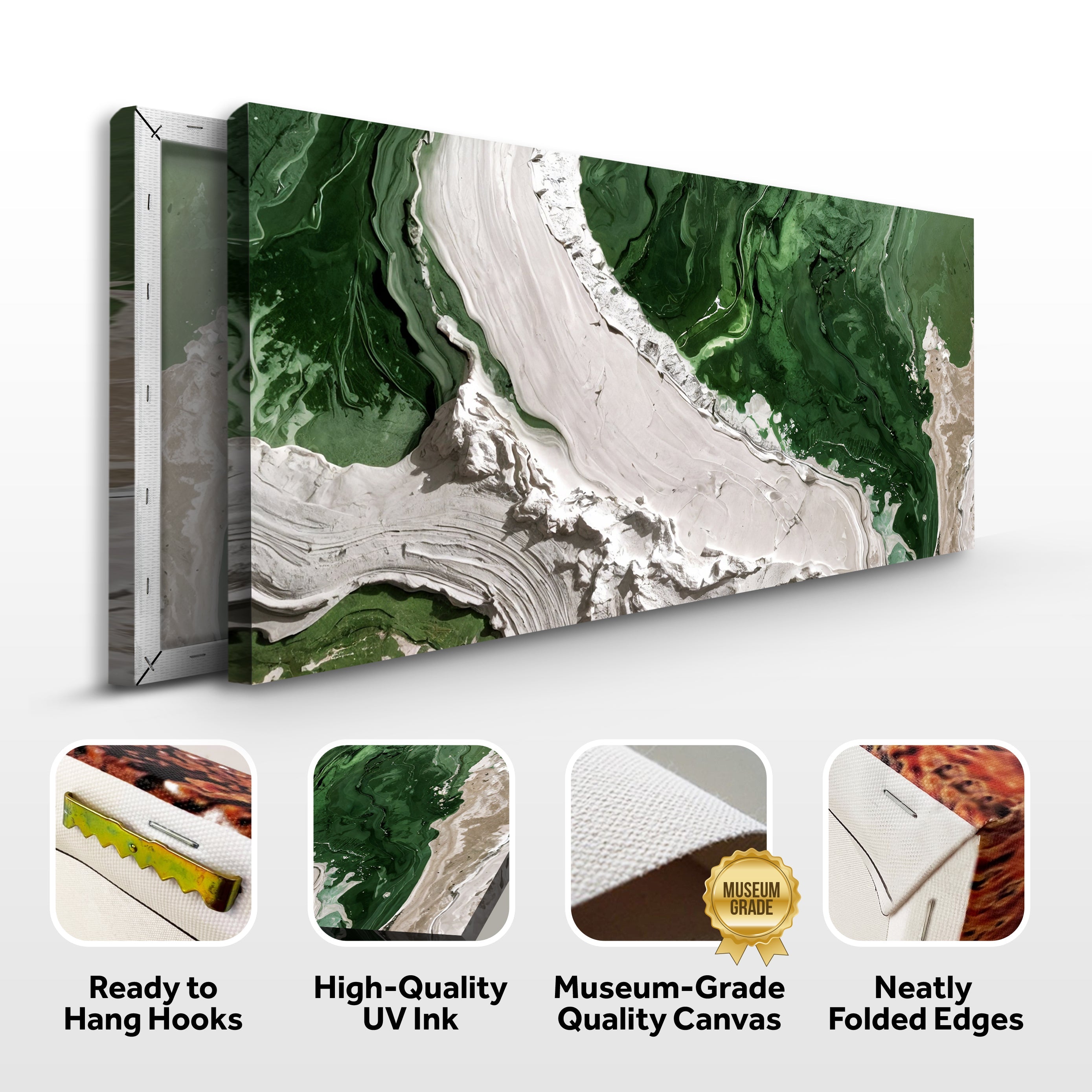 Green Rivers Abstract Wall Art IV