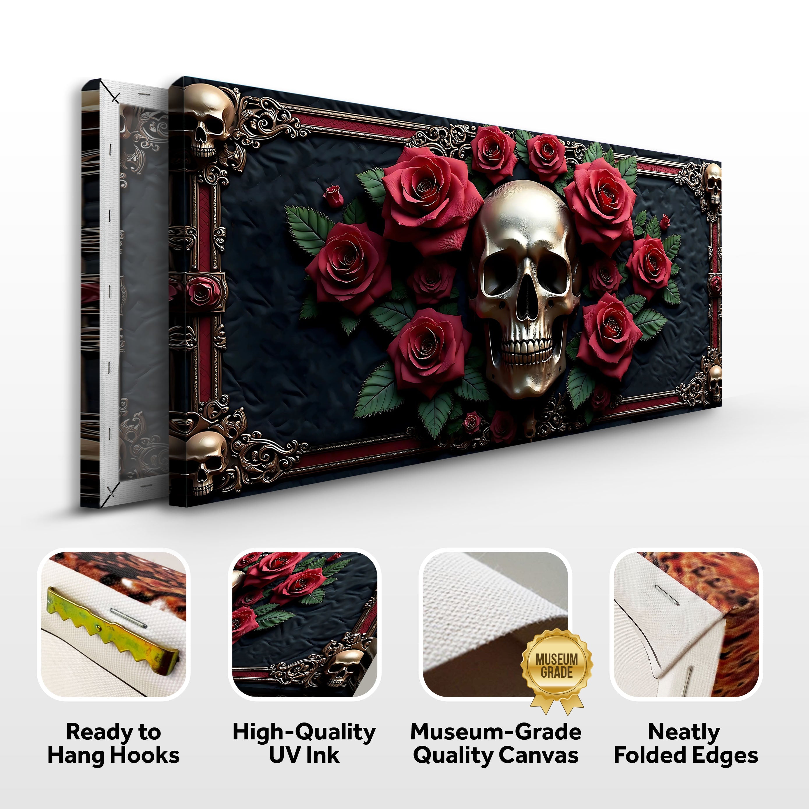 3D Vintage Skull Wall Art III