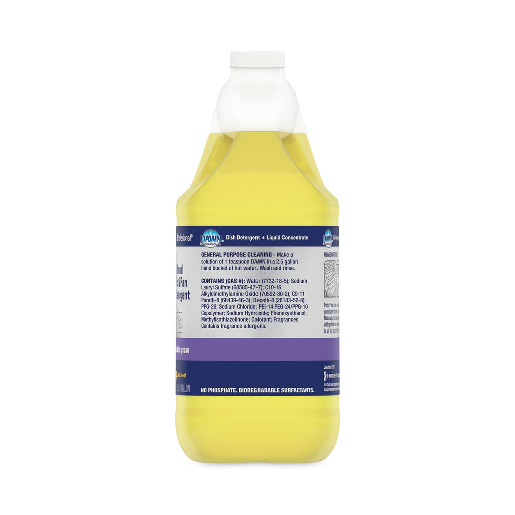 Dawn Manual Pot/Pan Dish Detergent, Lemon, 4/Carton