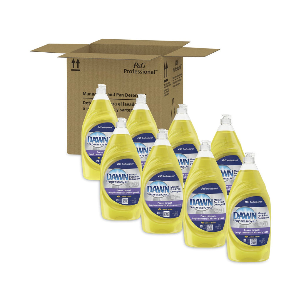 Dawn Manual Pot/Pan Dish Detergent, Lemon, 38 oz Bottle, 8/Carton