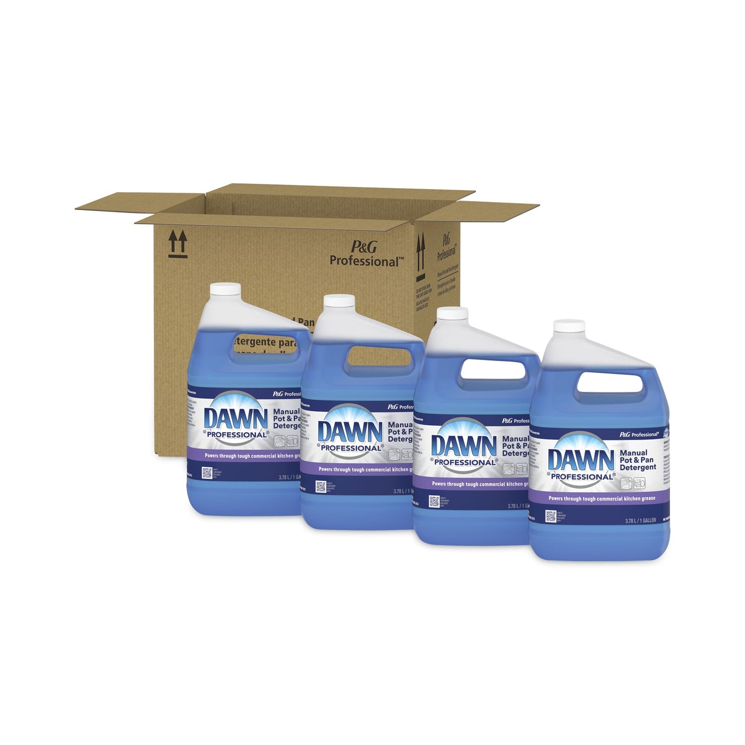 Dawn Manual Pot/Pan Dish Detergent, Original, 4/Carton