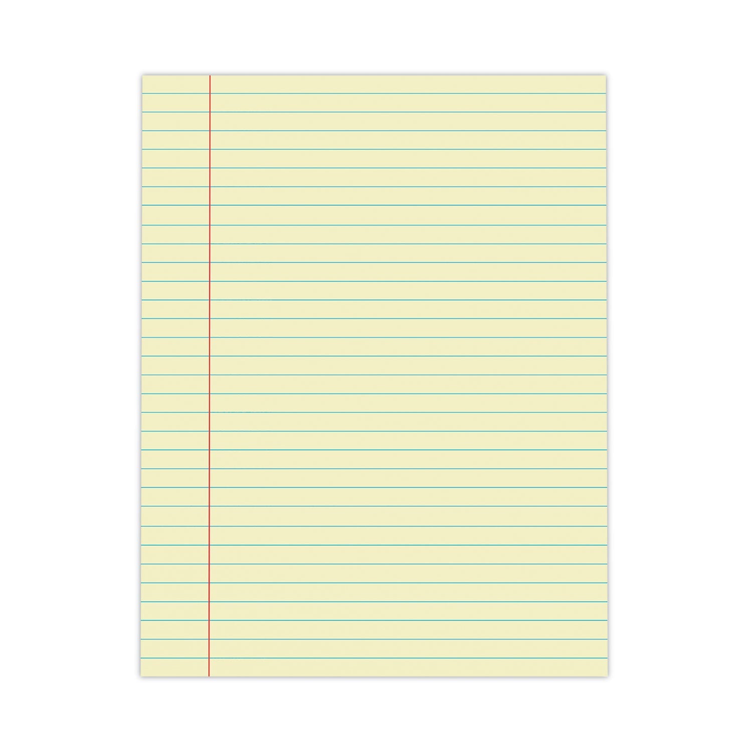 Universal Glue Top Pads, Wide/Legal Rule, 50 Canary-Yellow 8.5 x 11 Sheets, Dozen