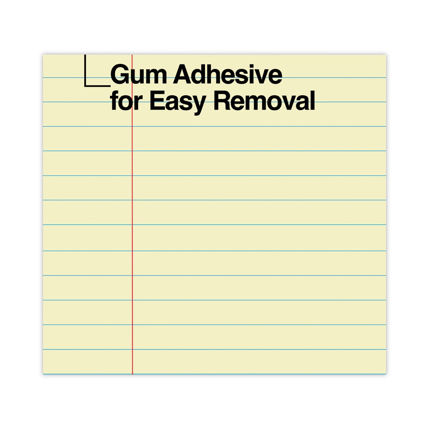 Universal Glue Top Pads, Wide/Legal Rule, 50 Canary-Yellow 8.5 x 11 Sheets, Dozen