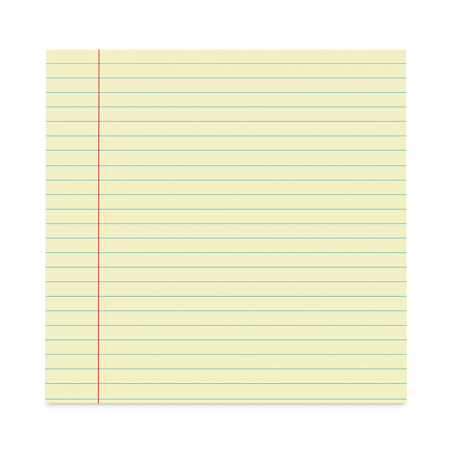 Universal Glue Top Pads, Wide/Legal Rule, 50 Canary-Yellow 8.5 x 11 Sheets, Dozen