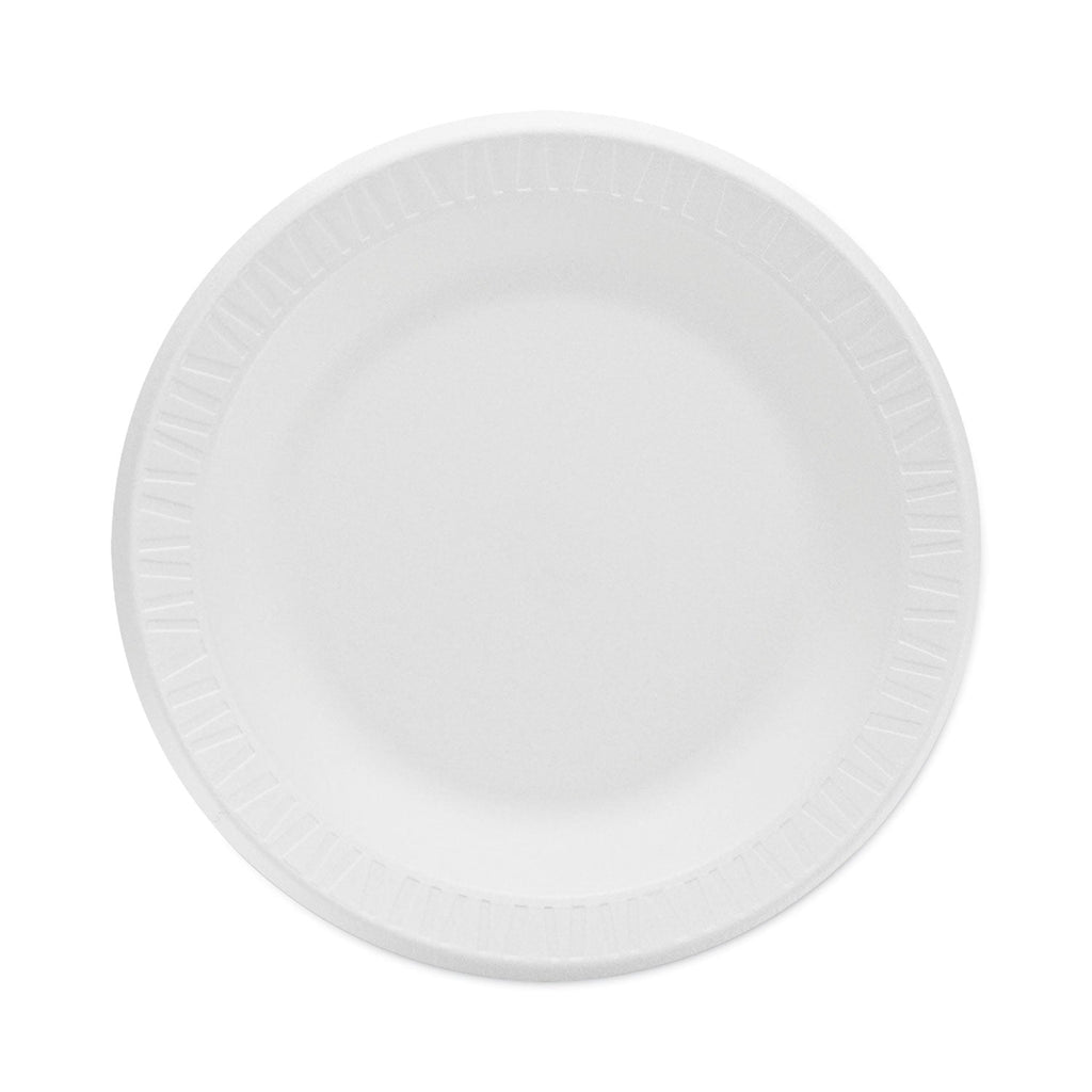 Dart Concorde Non-Laminated Foam Plate, 10.25" dia., White, 125/Pack, 4 Packs/Carton