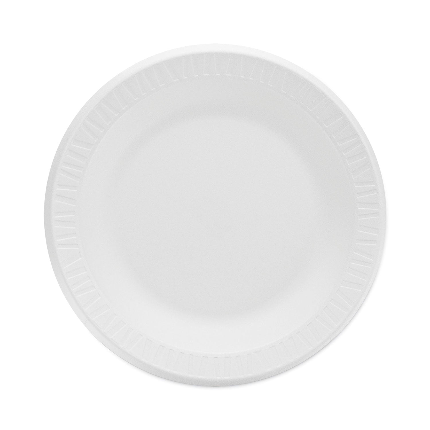 Dart Concorde Non-Laminated Foam Plate, 10.25" dia., White, 125/Pack, 4 Packs/Carton