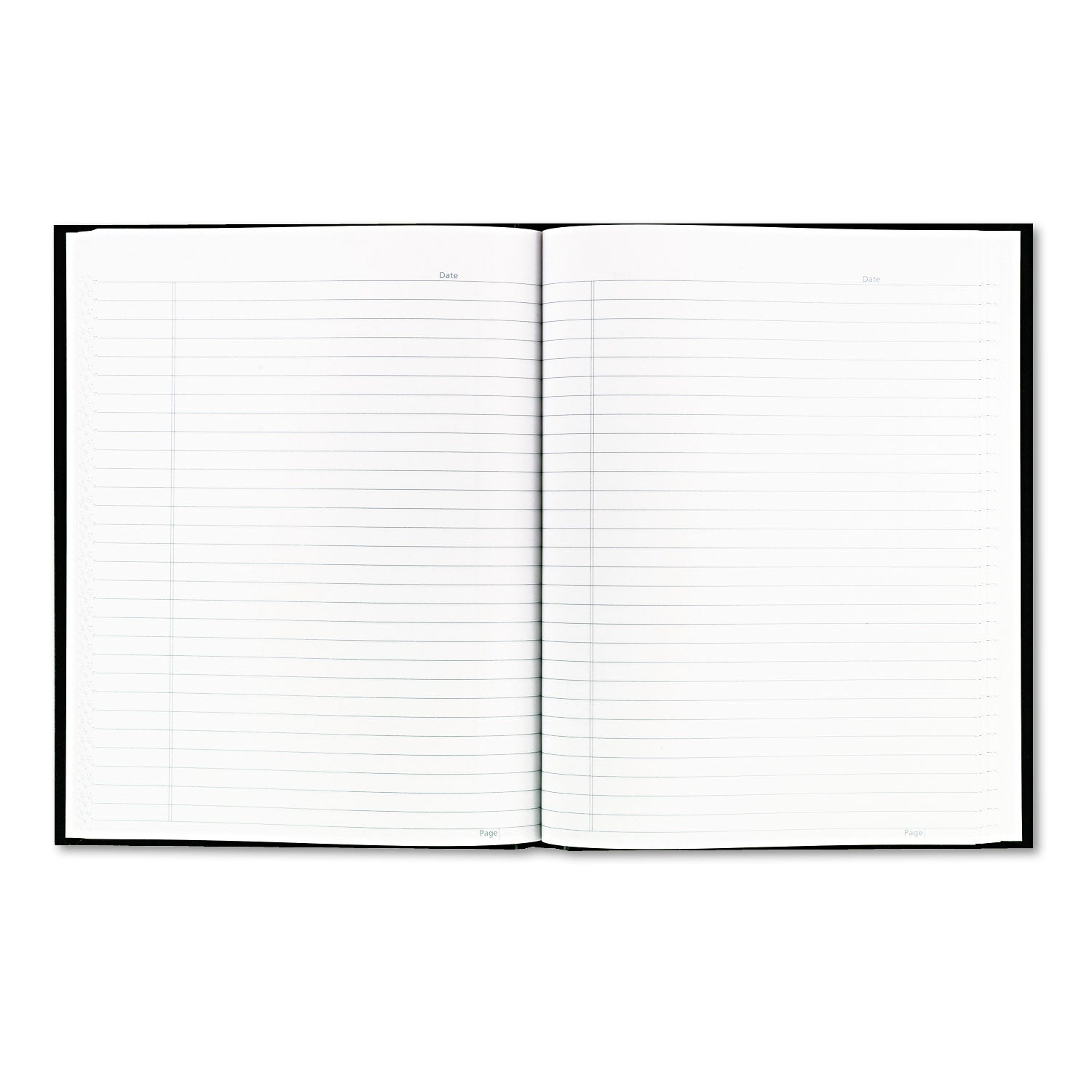 Blueline Business Notebook with Self-Adhesive Labels, 1 Subject, Medium/College Rule, Black Cover, 9.25 x 7.25, 192 Sheets