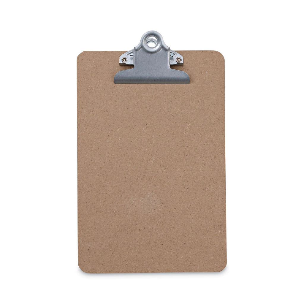 Universal Hardboard Clipboard, 0.75" Clip Capacity, Holds 5 x 8 Sheets, Brown, 3/Pack