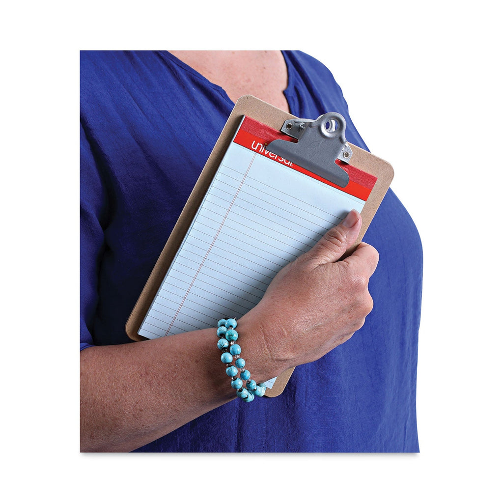 Universal Hardboard Clipboard, 0.75" Clip Capacity, Holds 5 x 8 Sheets, Brown, 3/Pack