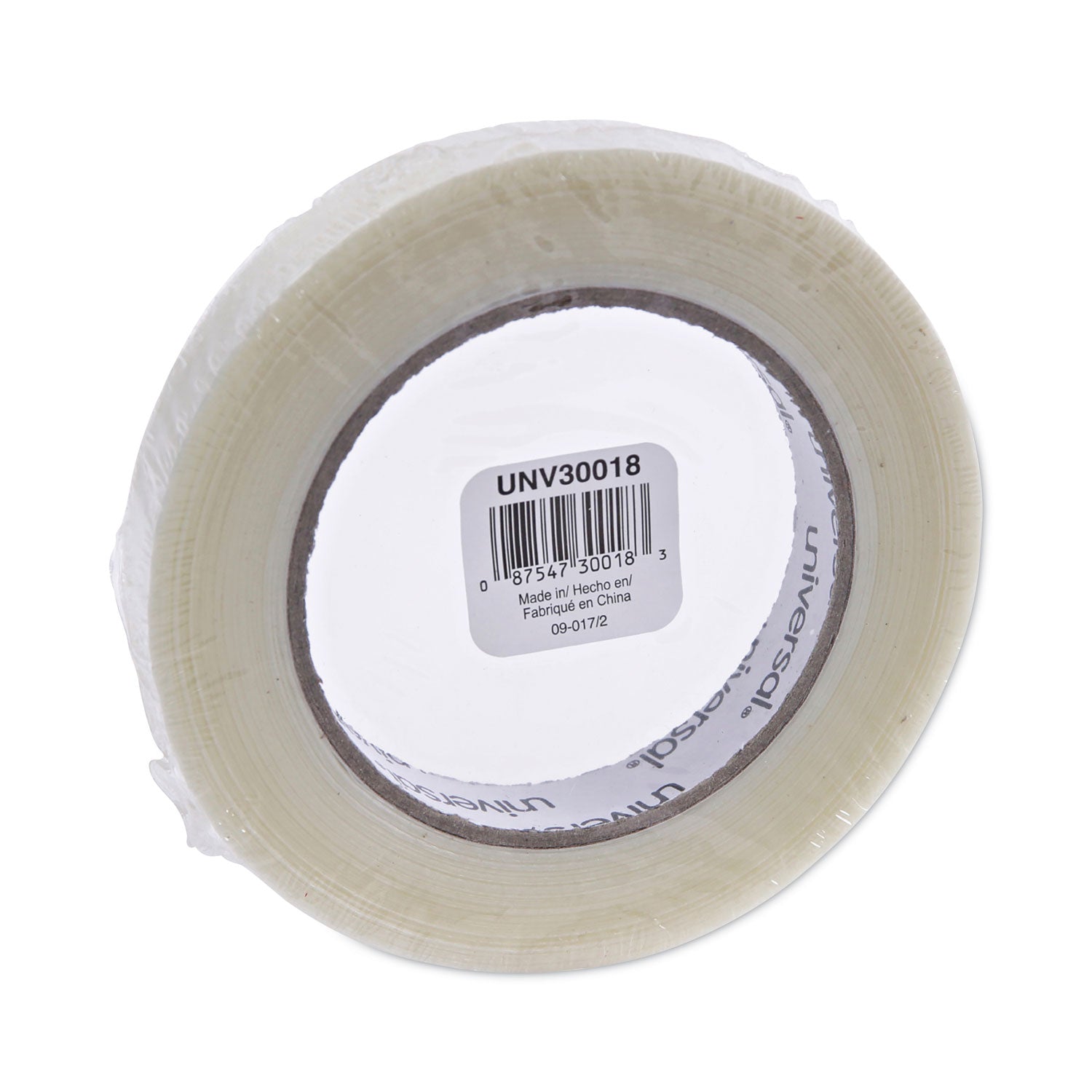 Universal 120# Utility Grade Filament Tape, 3" Core, 18 mm x 54.8 m, Clear