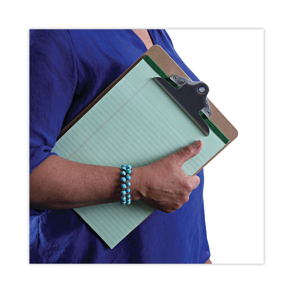 Universal Hardboard Clipboard, 1.25" Clip Capacity, Holds 8.5 x 11 Sheets, Brown