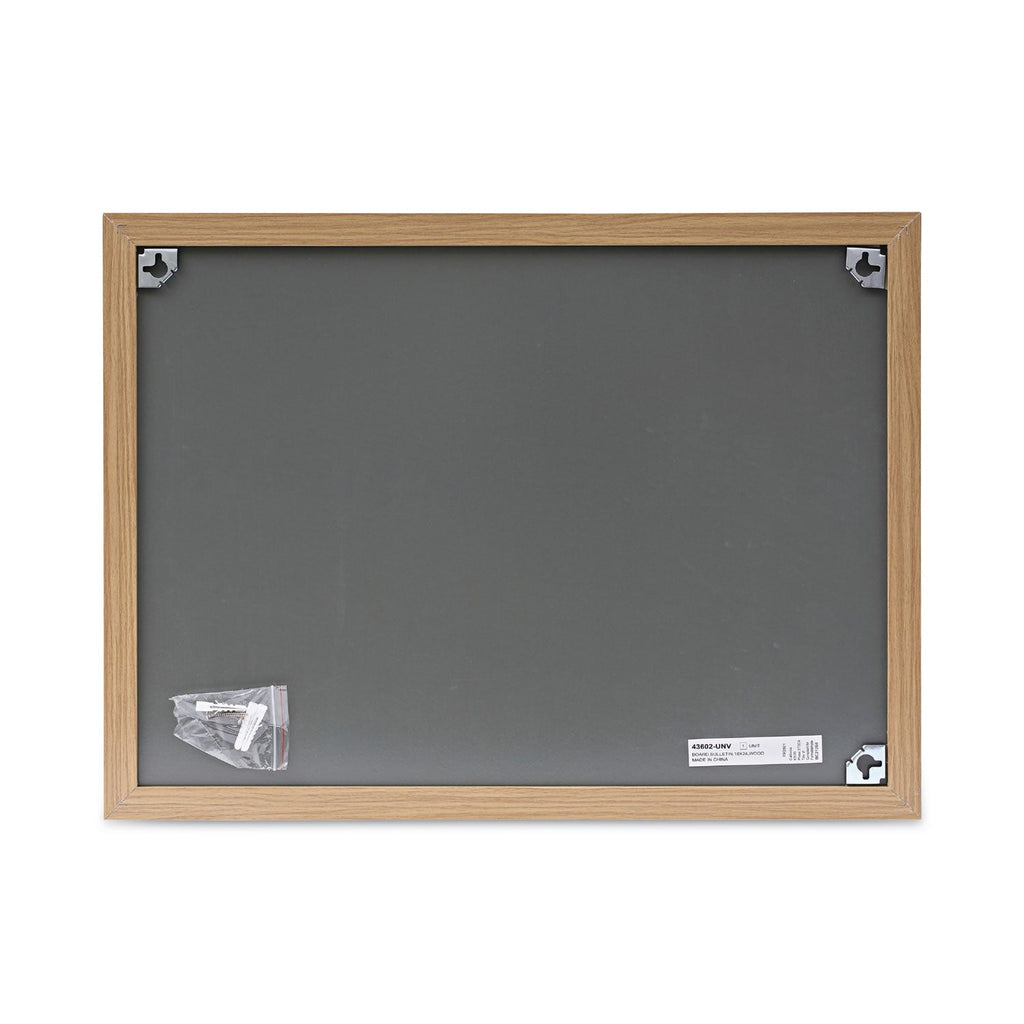 Universal Cork Board with Oak Style Frame, 24 x 18, Natural, Oak-Finished Frame