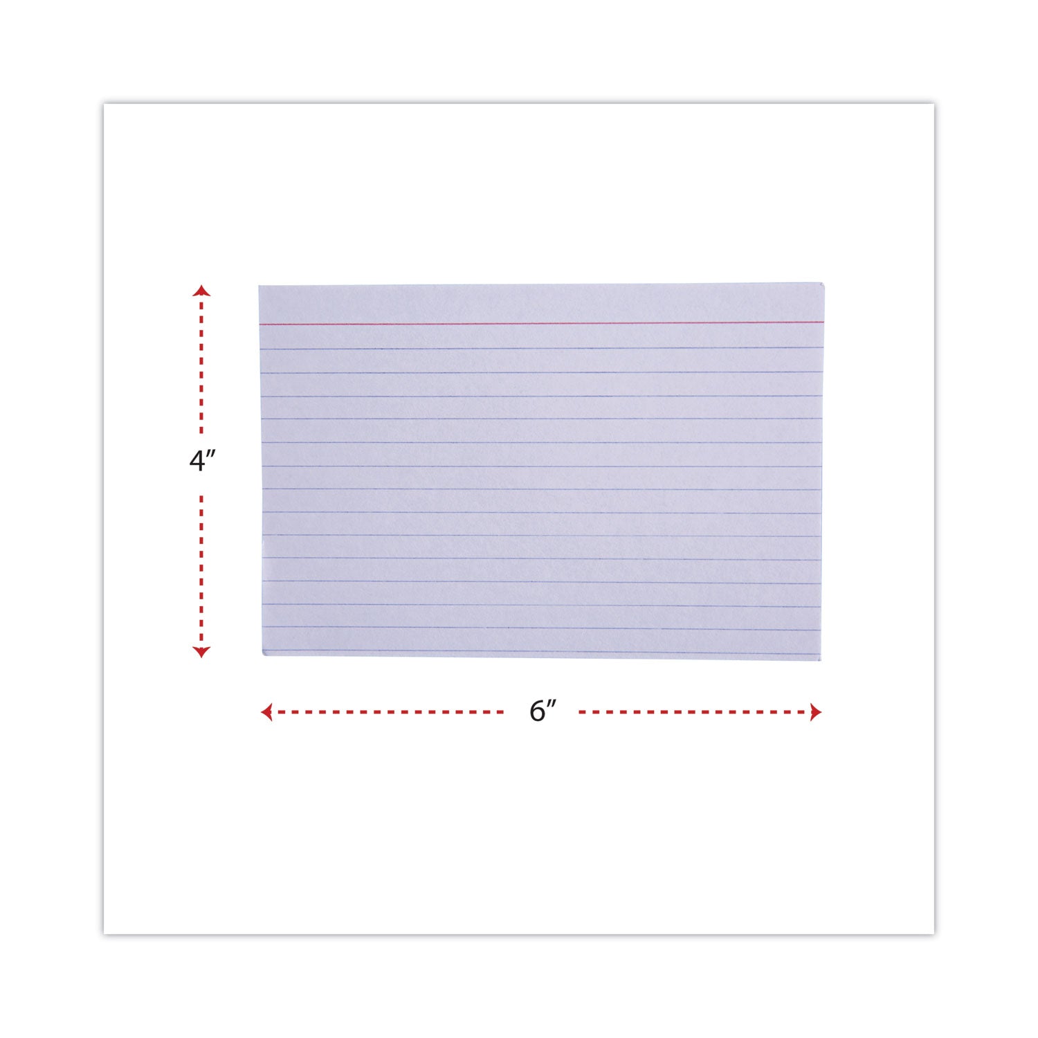Universal Ruled Index Cards, 4 x 6, White, 100/Pack