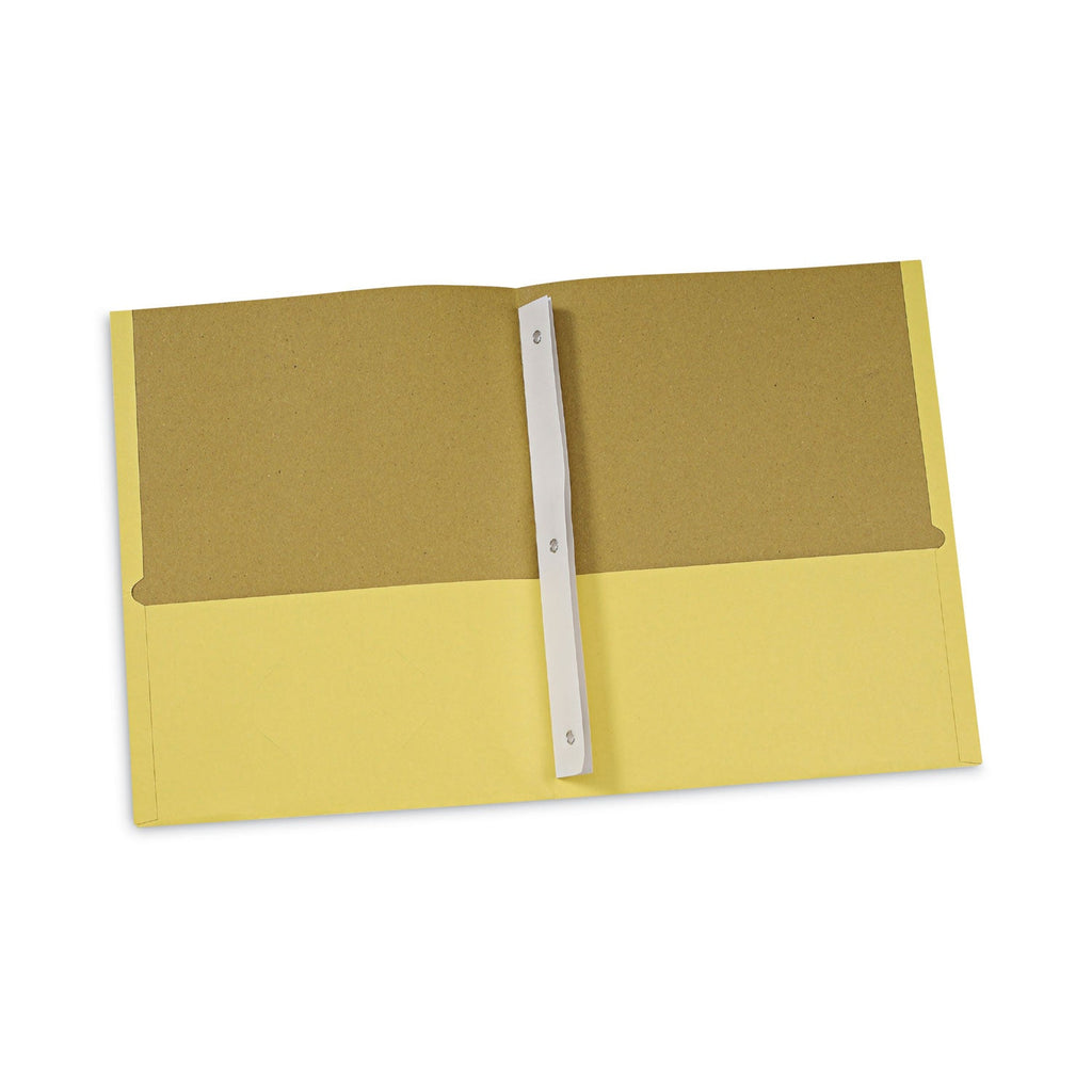 Universal Two-Pocket Portfolios with Tang Fasteners, 0.5" Capacity, 11 x 8.5, Assorted, 25/Box