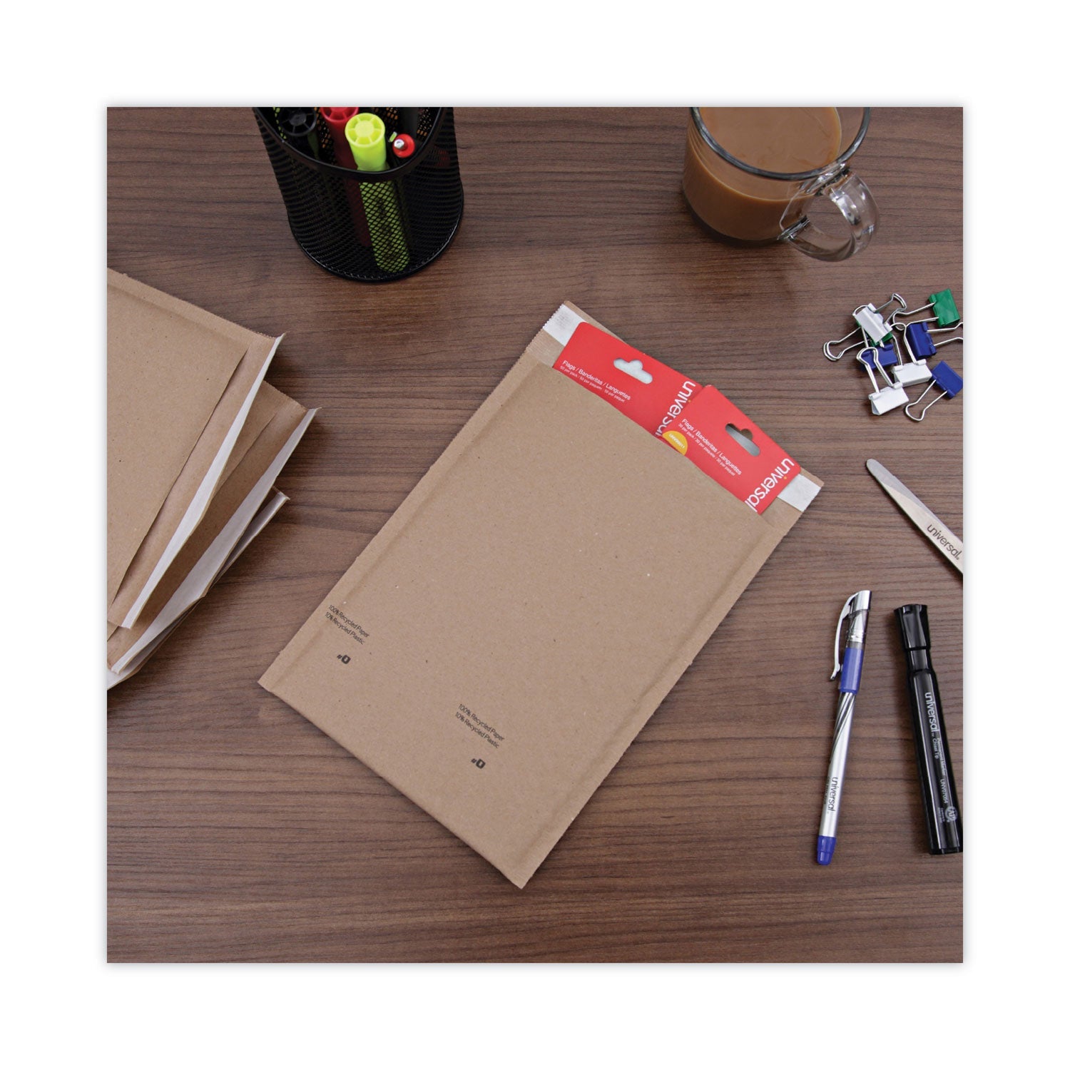 Universal Natural Self-Seal Cushioned Mailer, #0, Barrier Bubble Air Cell Cushion, Self-Adhesive Closure, 6 x 10, Kraft, 200/Carton