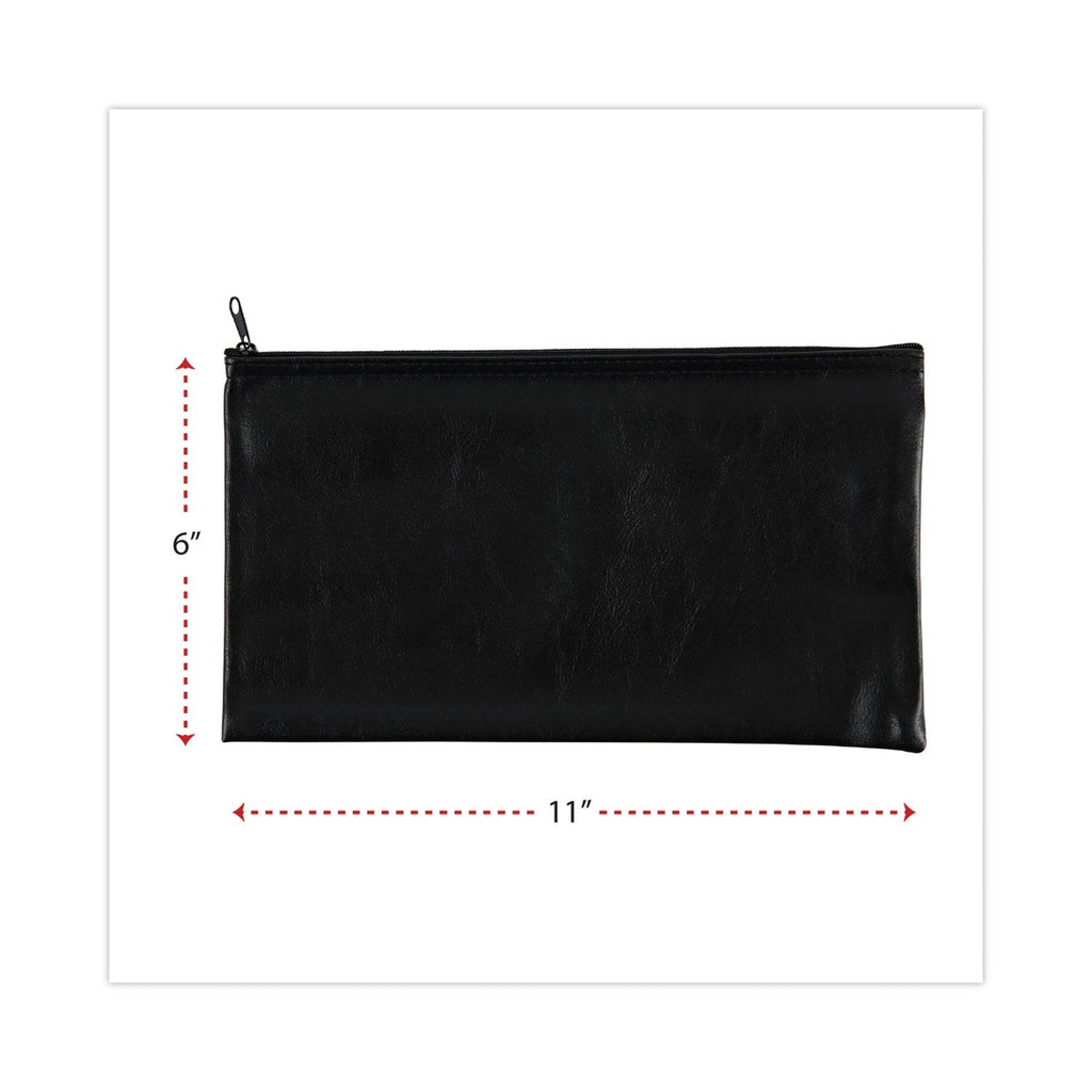 Universal Zippered Wallets/Cases, Leatherette PU, 11 x 6, Black, 2/Pack