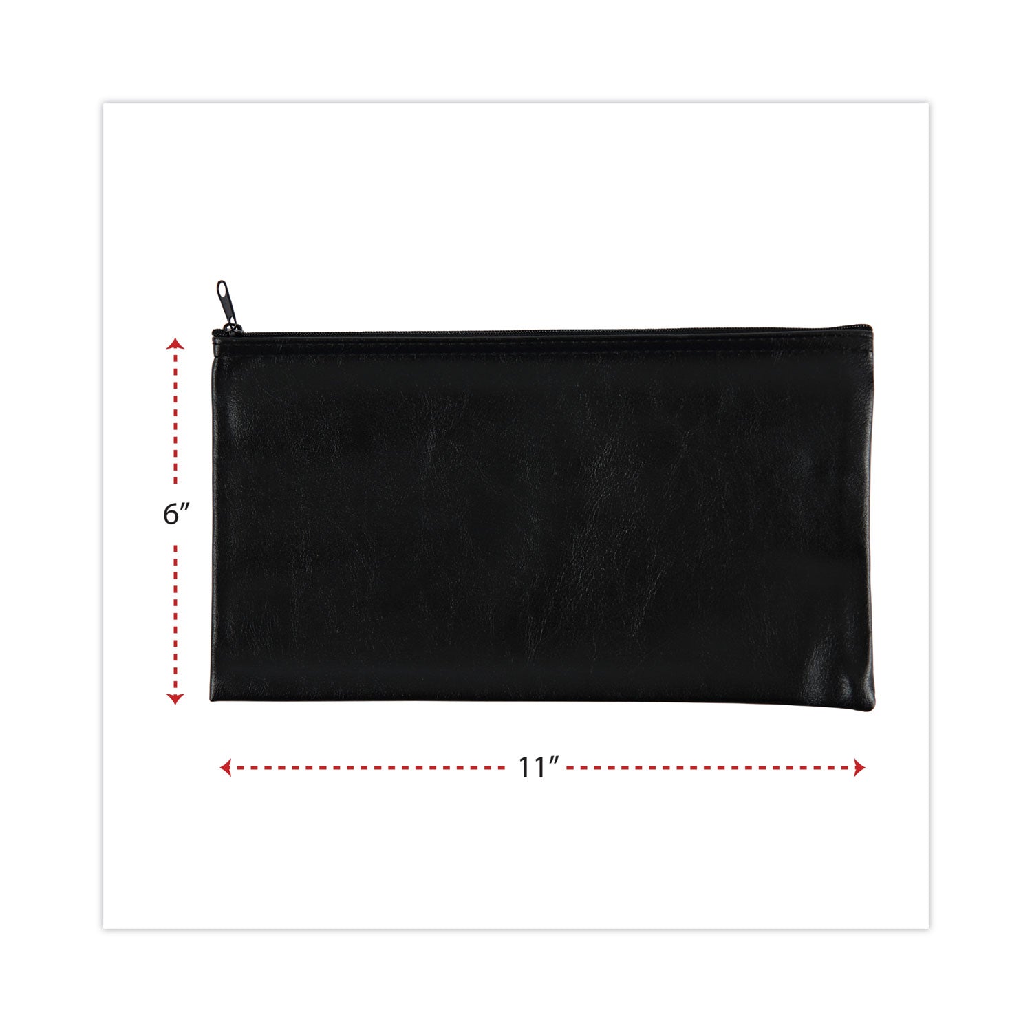 Universal Zippered Wallets/Cases, Leatherette PU, 11 x 6, Black, 2/Pack