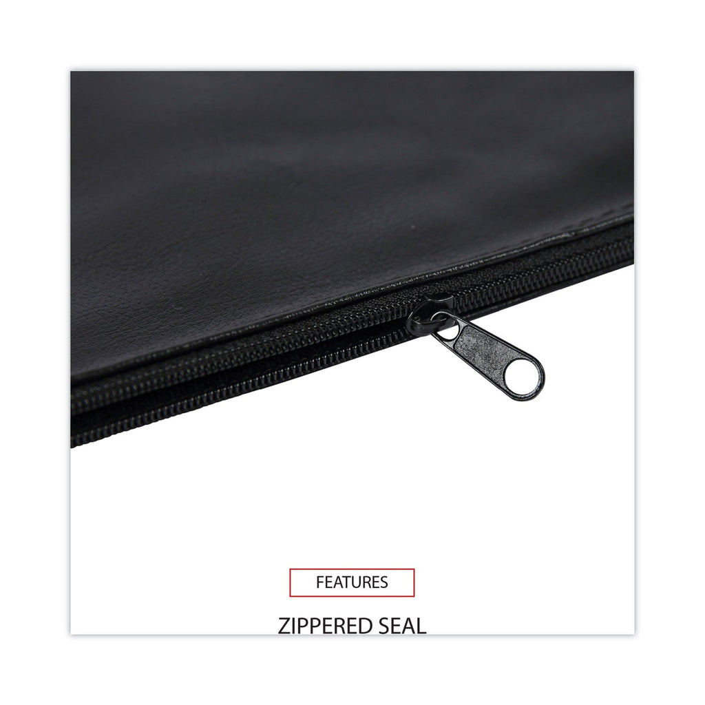 Universal Zippered Wallets/Cases, Leatherette PU, 11 x 6, Black, 2/Pack