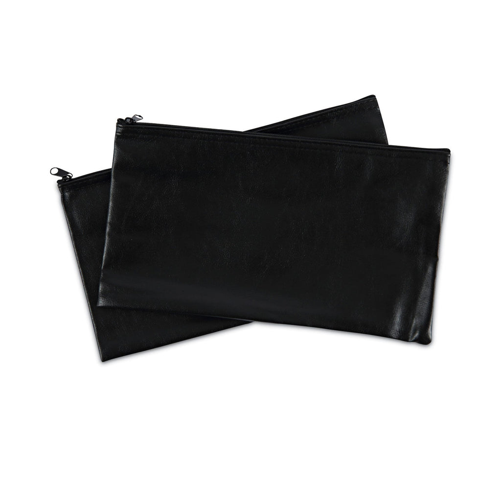 Universal Zippered Wallets/Cases, Leatherette PU, 11 x 6, Black, 2/Pack