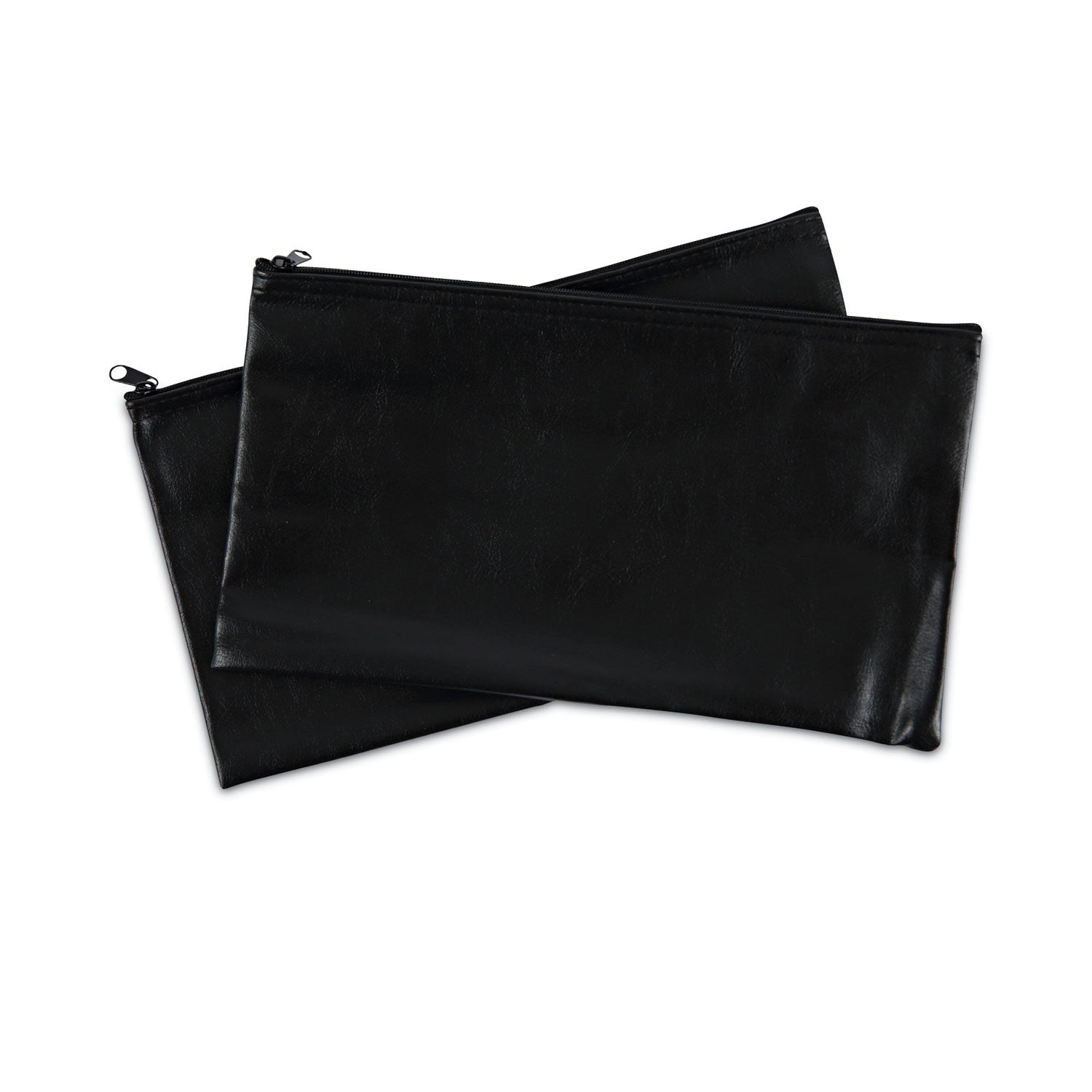 Universal Zippered Wallets/Cases, Leatherette PU, 11 x 6, Black, 2/Pack