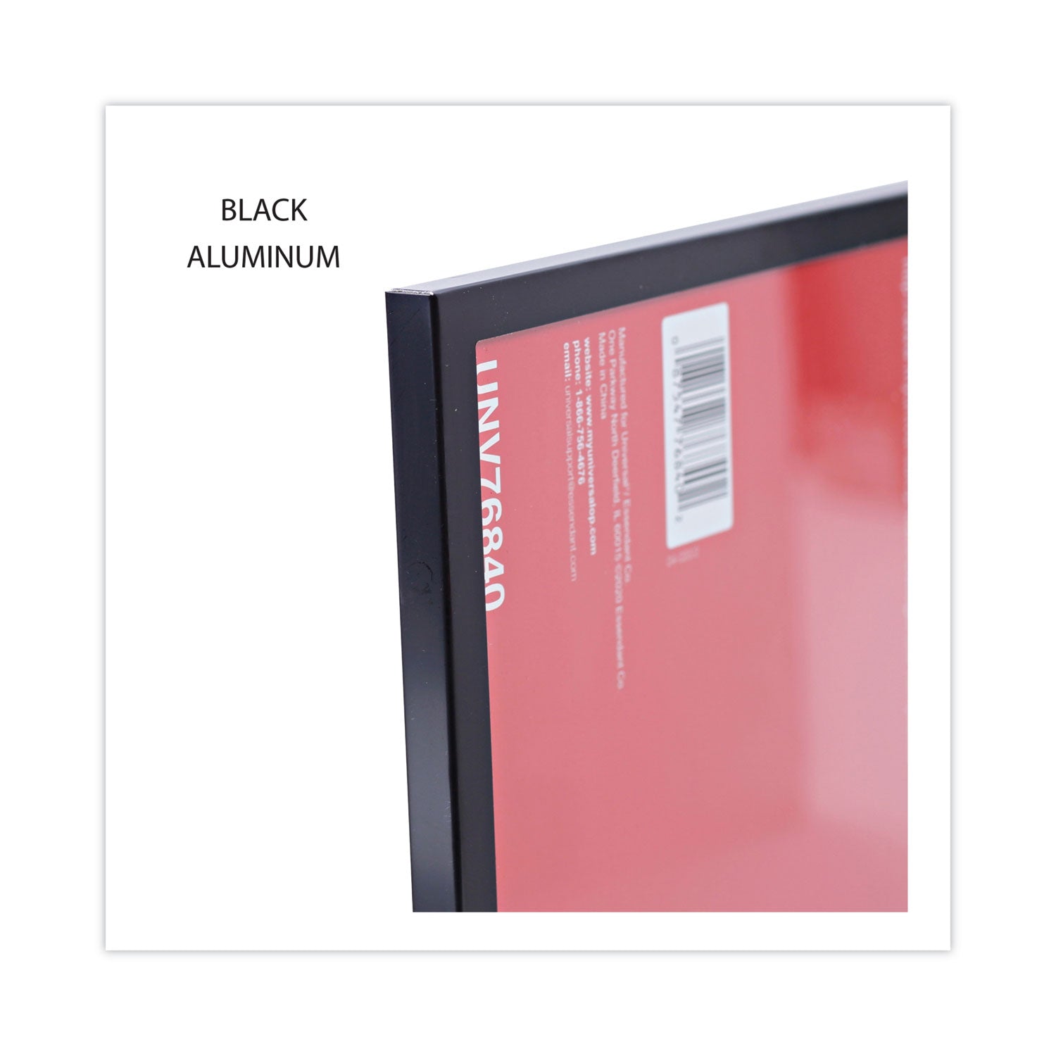 Universal Metal Photo Frame, Aluminum, 8.5 x 11, Black
