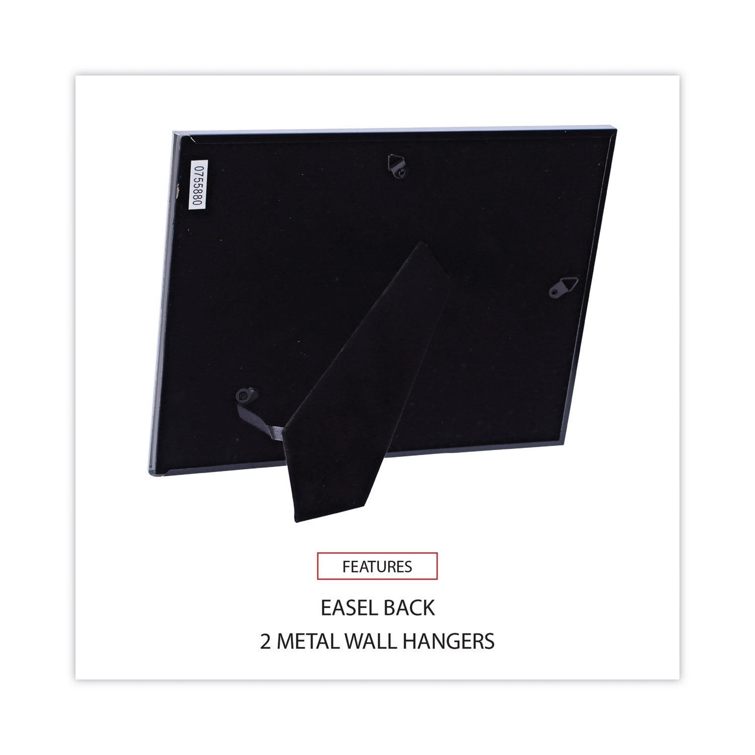 Universal Metal Photo Frame, Aluminum, 8.5 x 11, Black