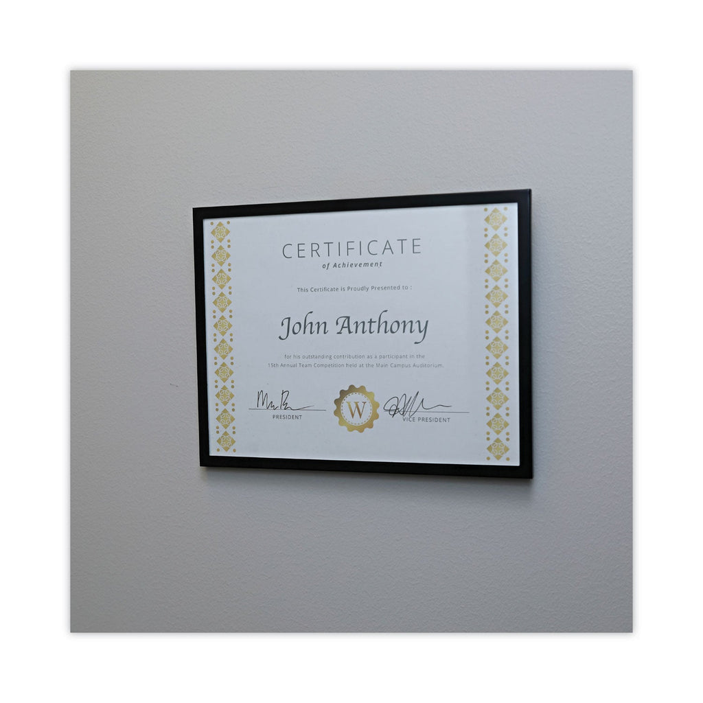 Universal Metal Photo Frame, Aluminum, 8.5 x 11, Black
