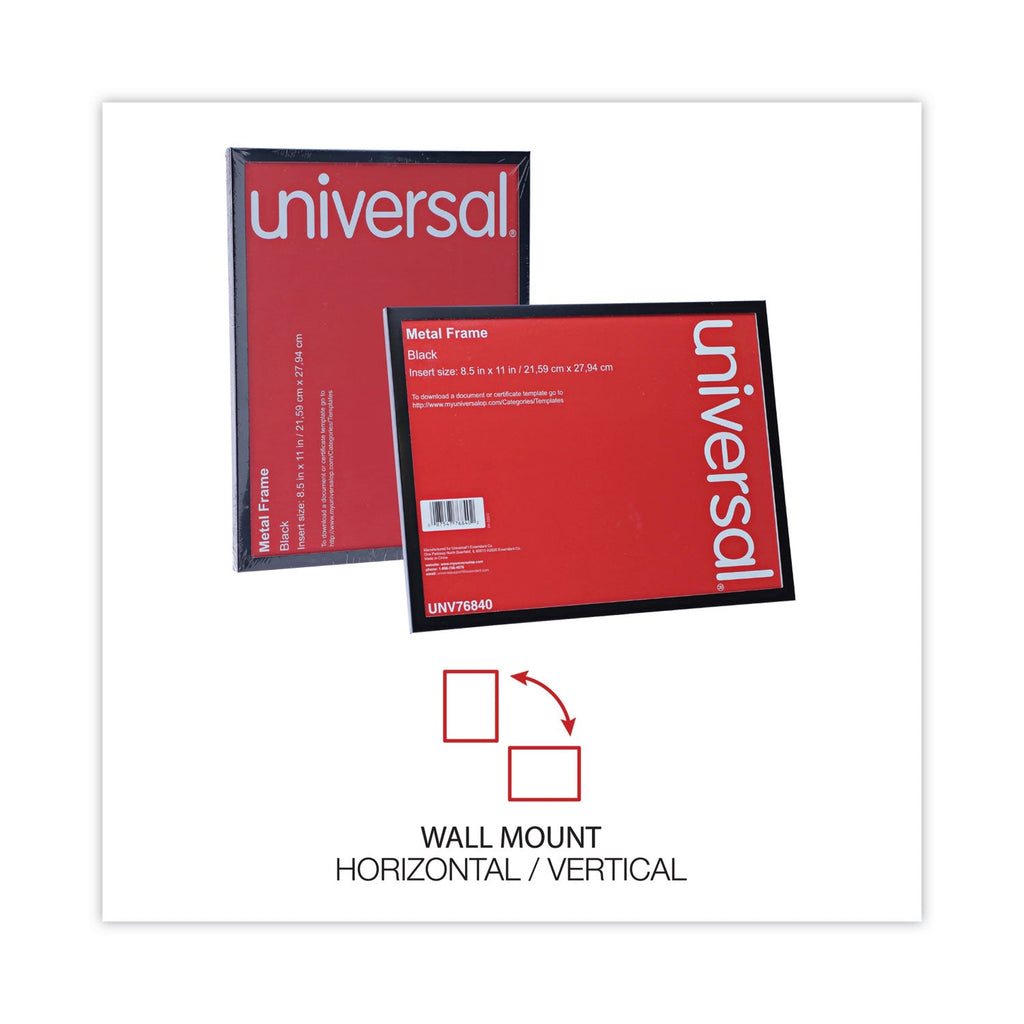 Universal Metal Photo Frame, Aluminum, 8.5 x 11, Black