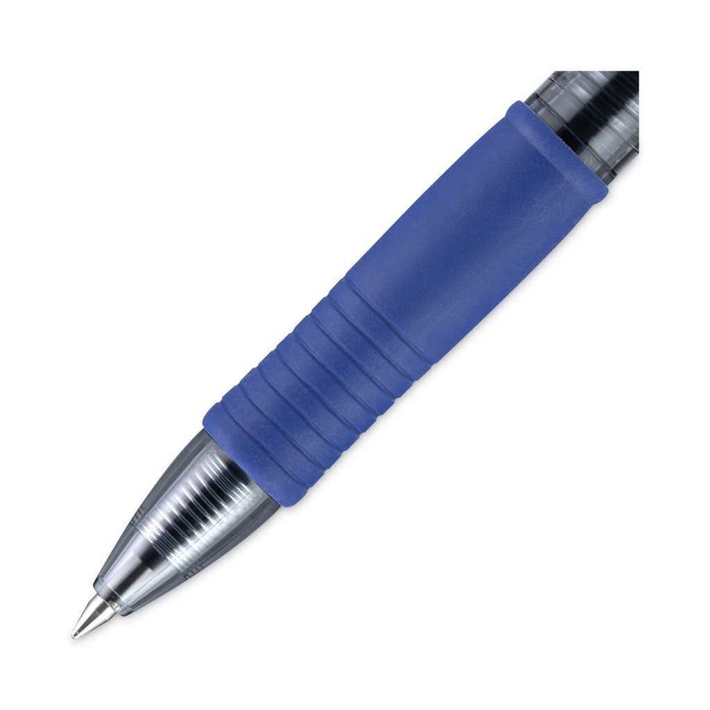 Pilot G2 Premium Gel Pen, Retractable, Extra-Fine 0.5 mm, Blue Ink, Smoke Barrel, Dozen