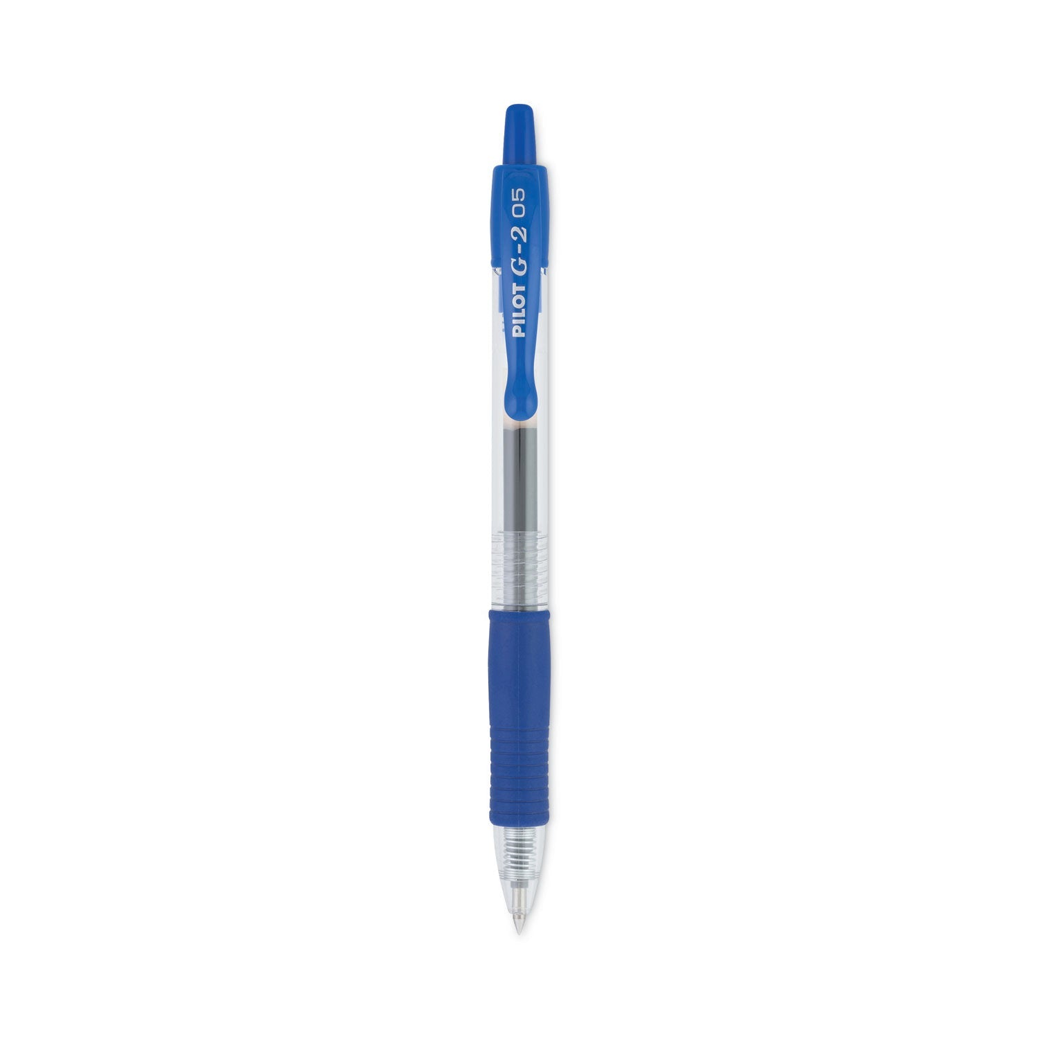 Pilot G2 Premium Gel Pen, Retractable, Extra-Fine 0.5 mm, Blue Ink, Smoke Barrel, Dozen