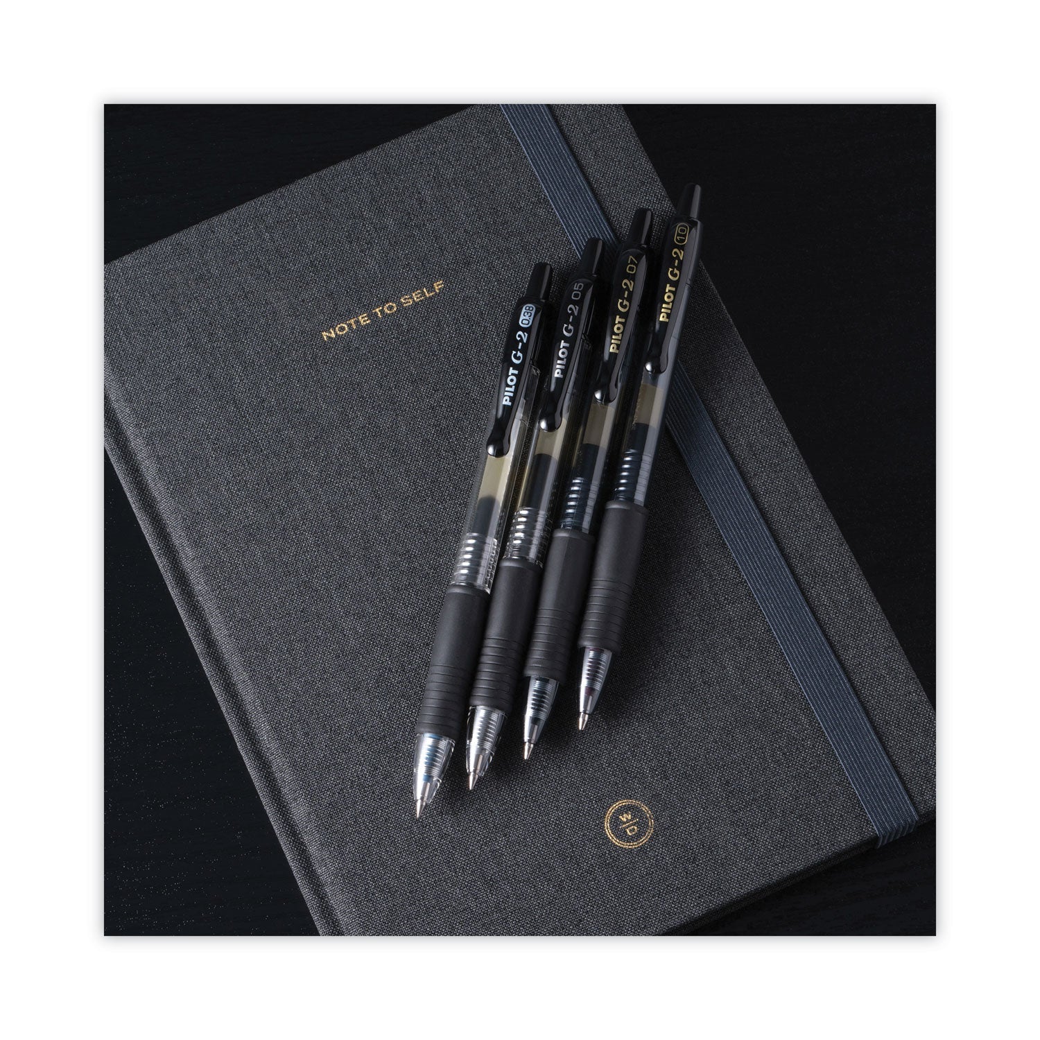 Pilot G2 Premium Gel Pen Convenience Pack, Retractable, Extra-Fine 0.38 mm, Black Ink, Clear/Black Barrel, Dozen