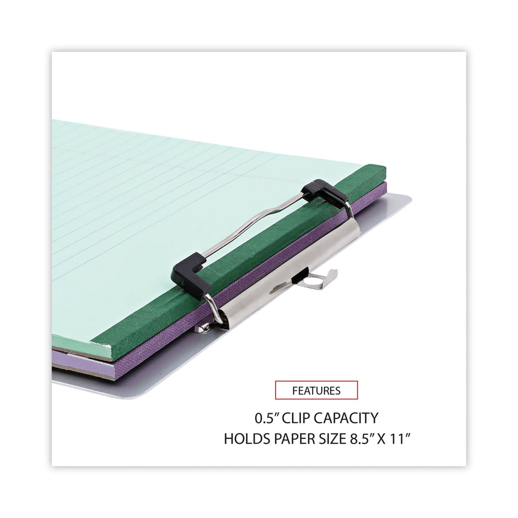 Universal Aluminum Clipboard with Low Profile Clip, 0.5" Clip Capacity, Holds 8.5 x 11 Sheets, Aluminum