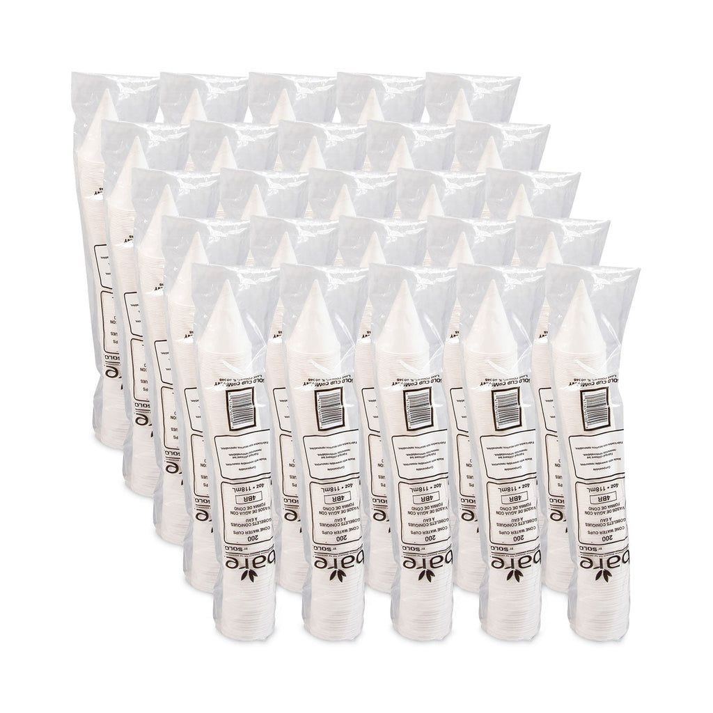 Dart Cone Water Cups, Cold, Paper, 4 oz, White, 200/Pack